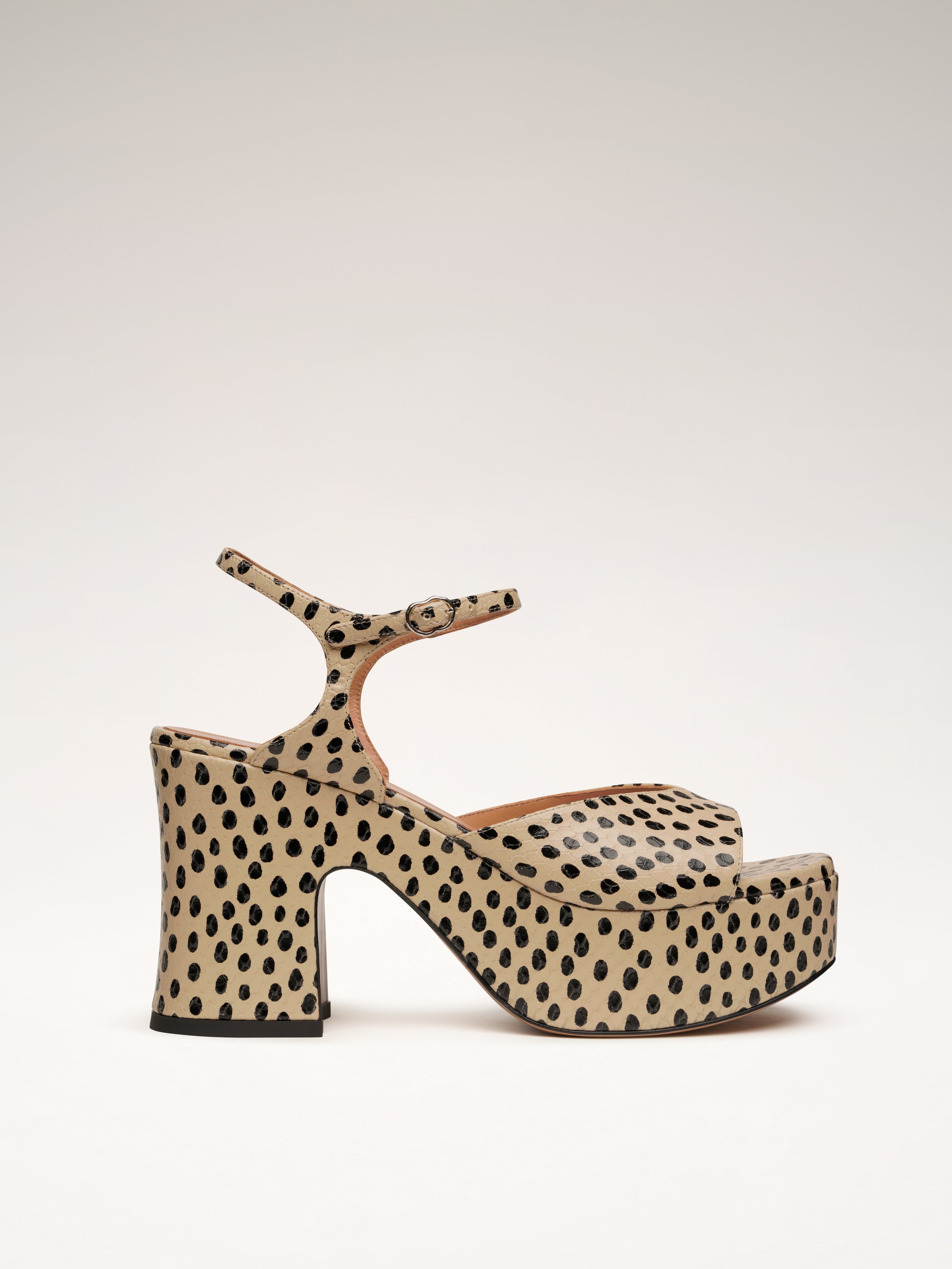 Laura Brown x Nomasei : DRIVER - Sandales - Pois Beige Sandales Nomasei Pois Beige 36