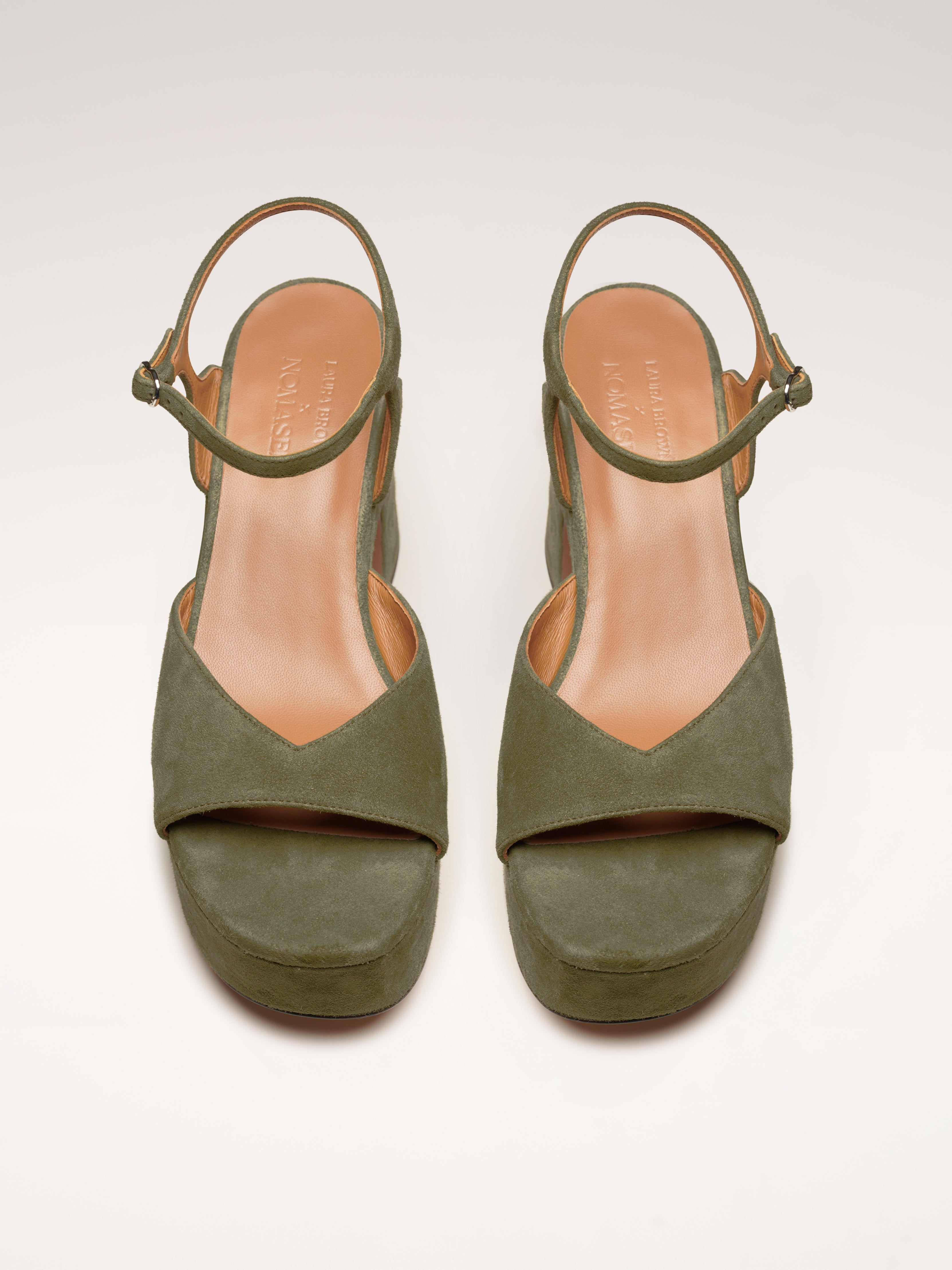 Laura Brown x Nomasei : DRIVER - Sandales - Camoscio Kaki Sandales Nomasei