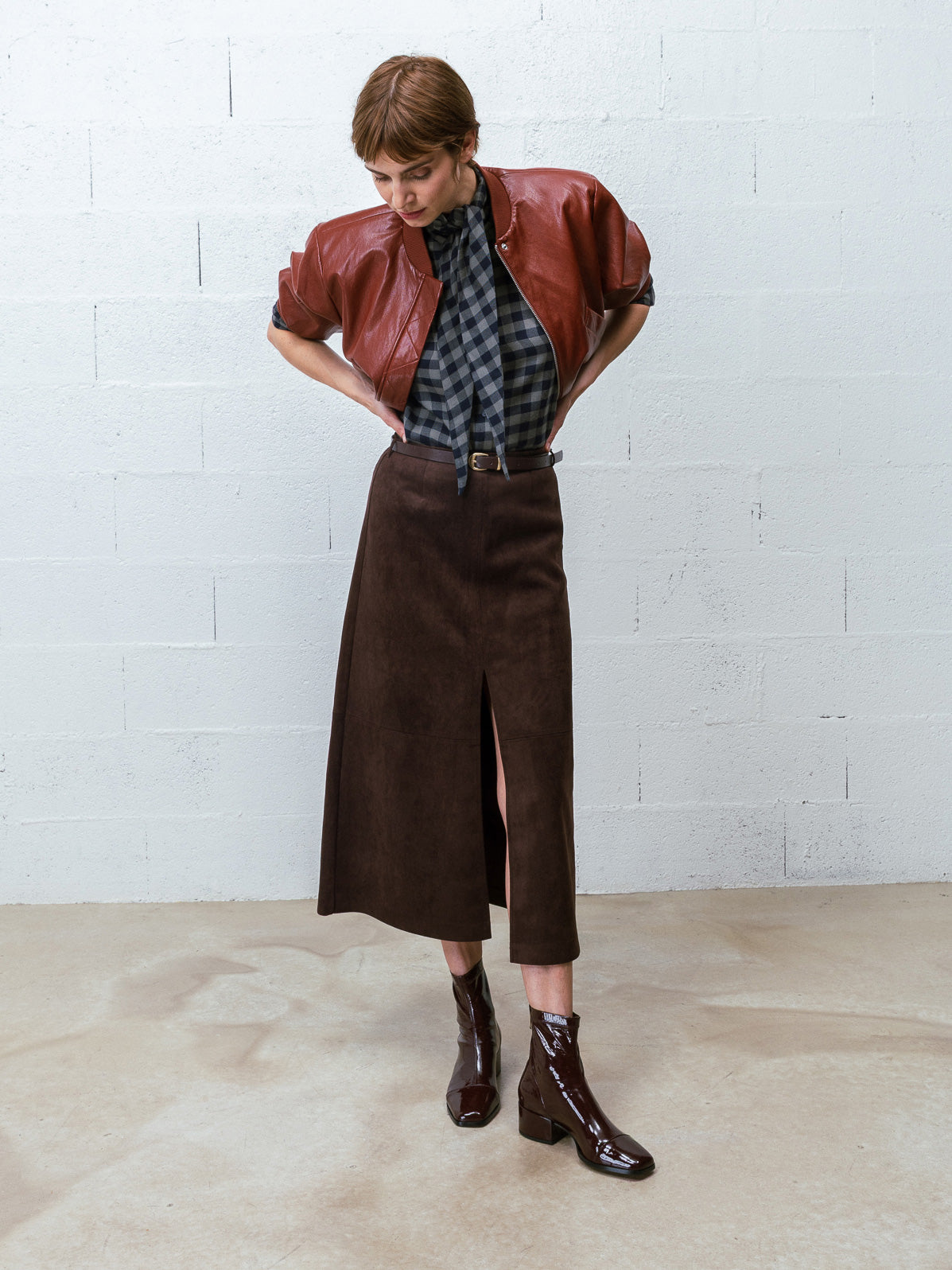STRADA - Ankle Boots - Patent Burgundy