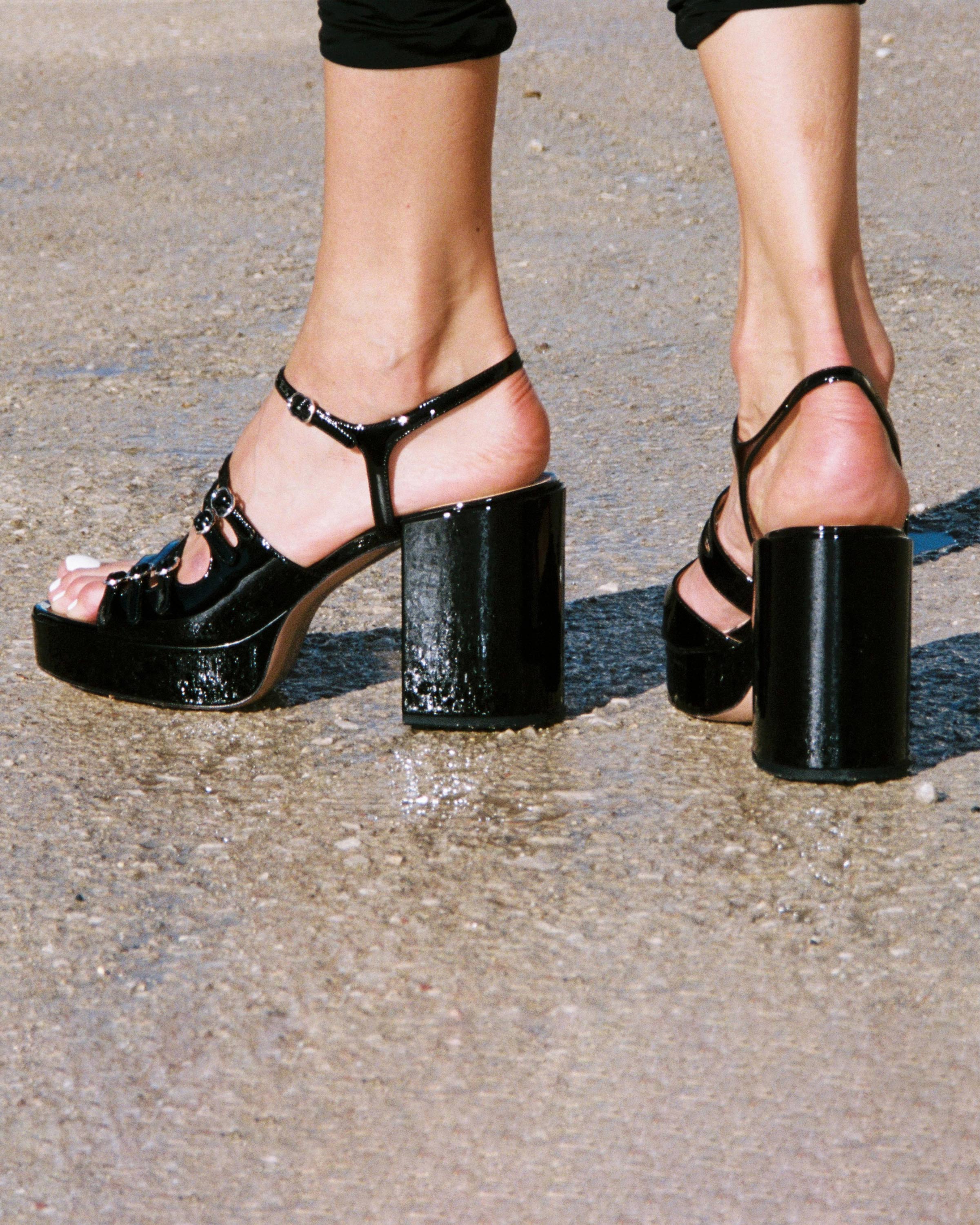 FRENCHKISS- Sandals - Patent Black