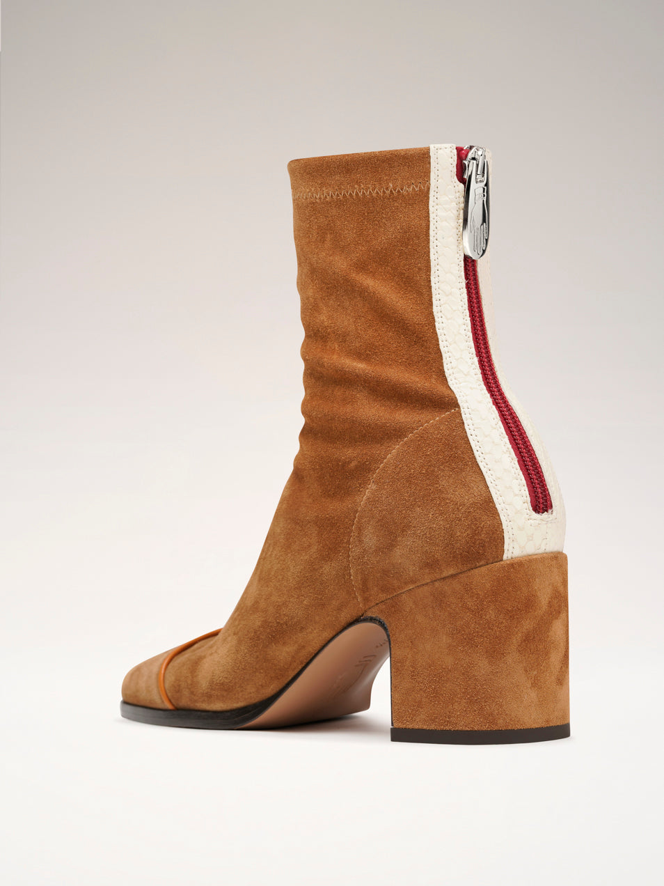 ARIA - Bottines - Suède Stretch Cognac