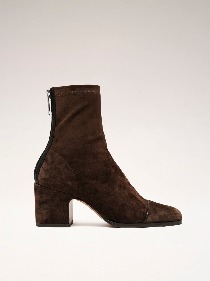 ARIA - Bottines - Suède Brun Bottines Nomasei Marron 35