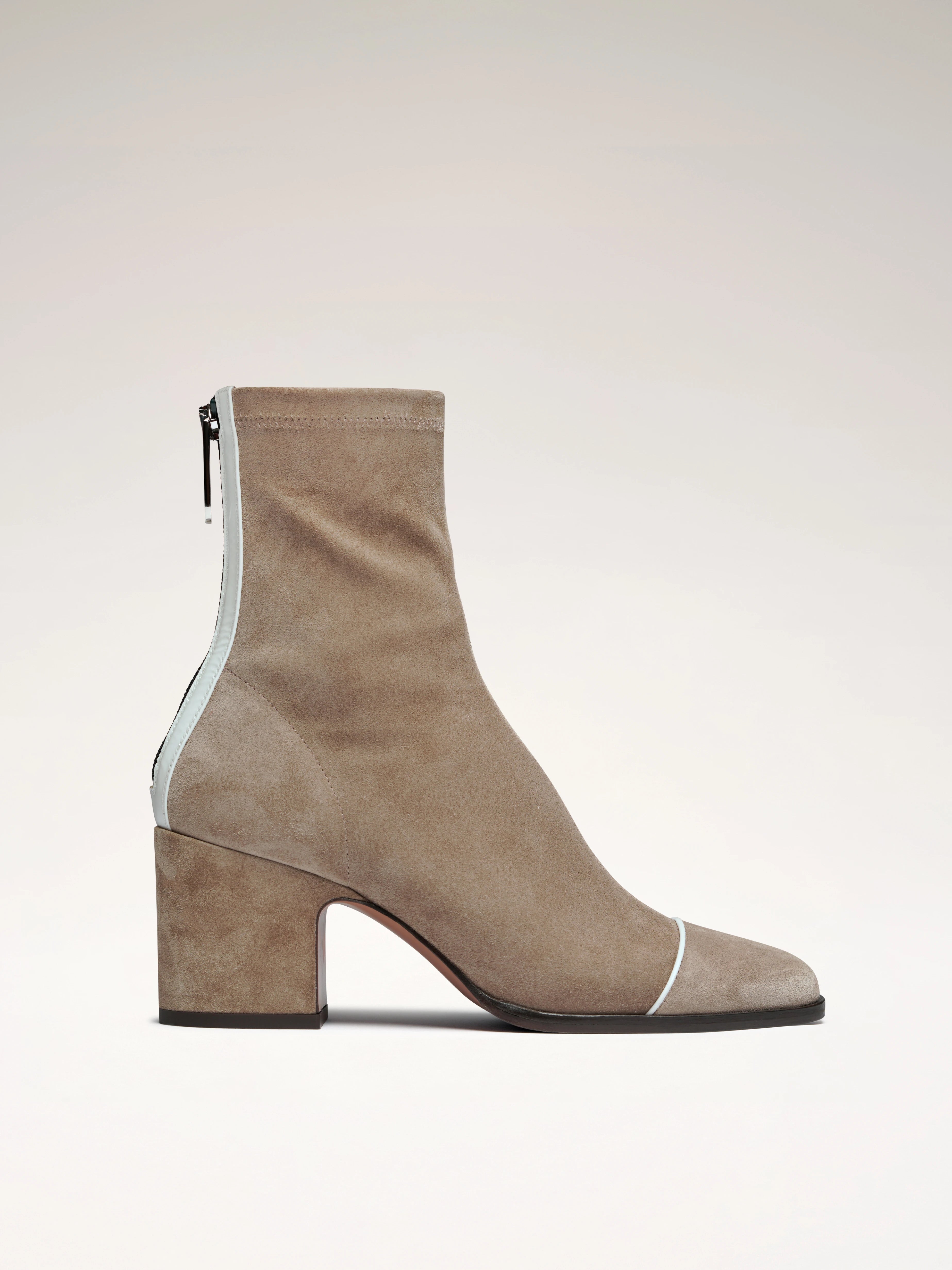 ARIA - Bottines - Suède Stretch Grège