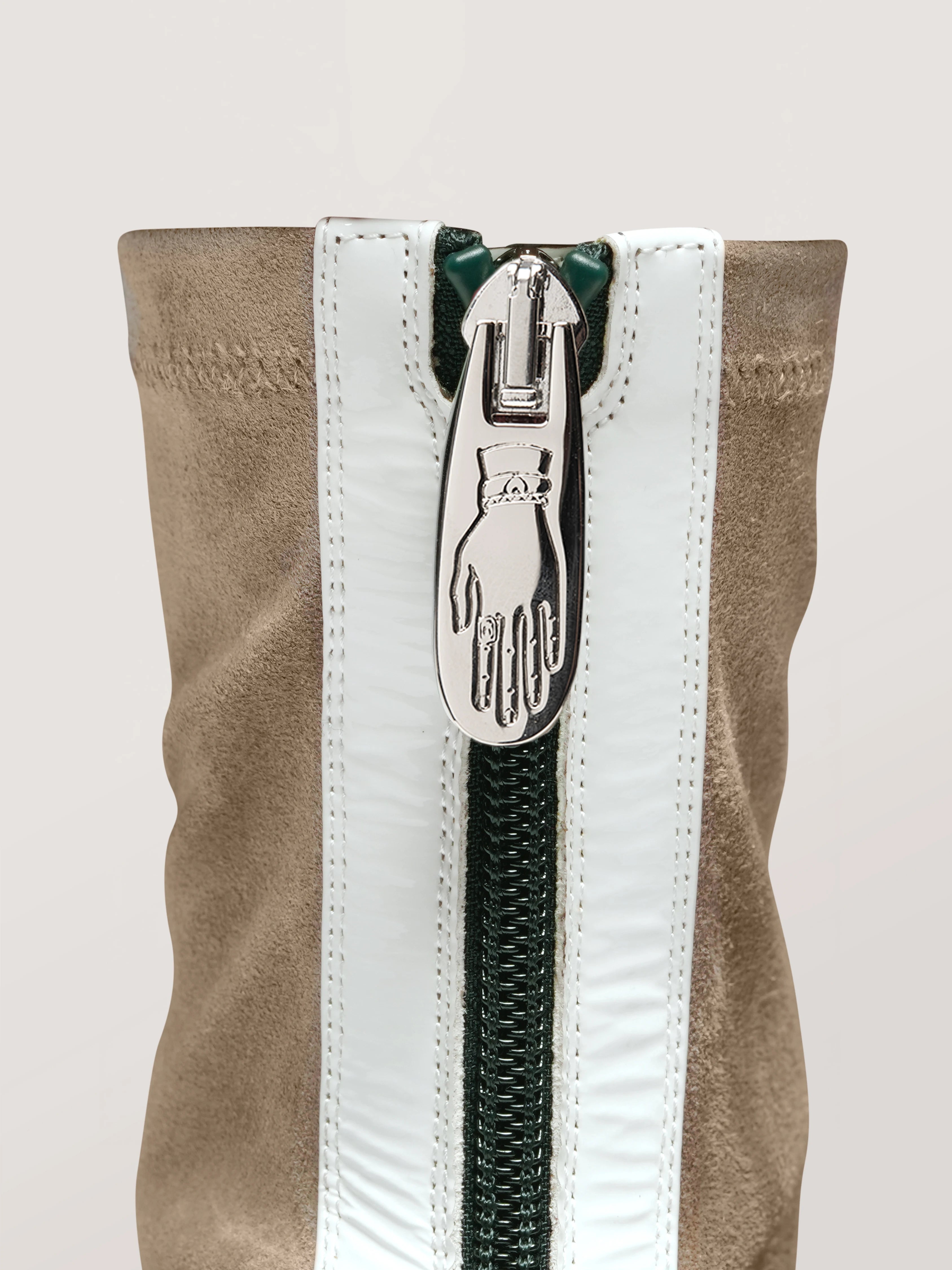 ARIA - Bottines - Suède Stretch Grège