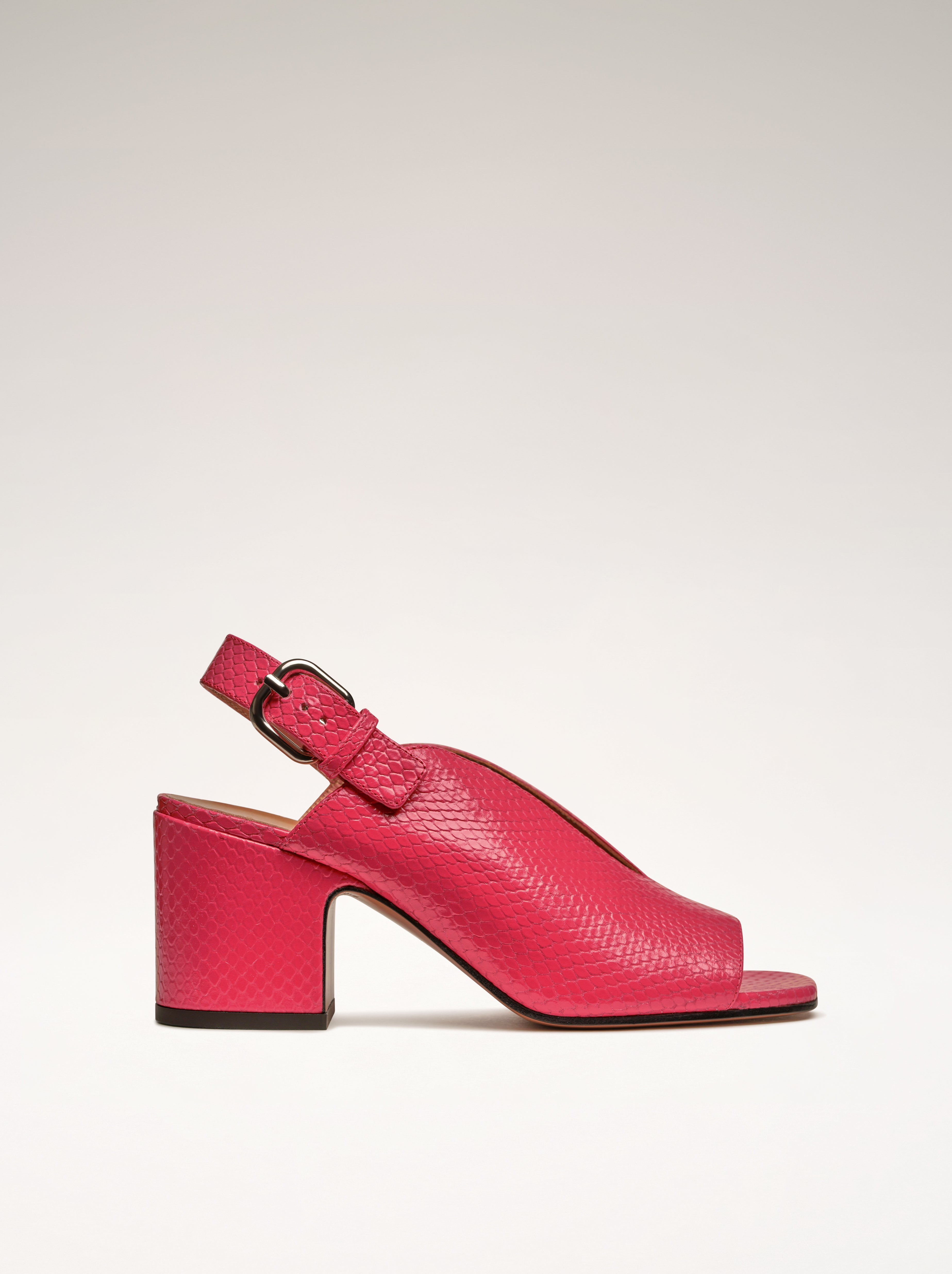 BAGHERA - Sandals - Embossed Framboise