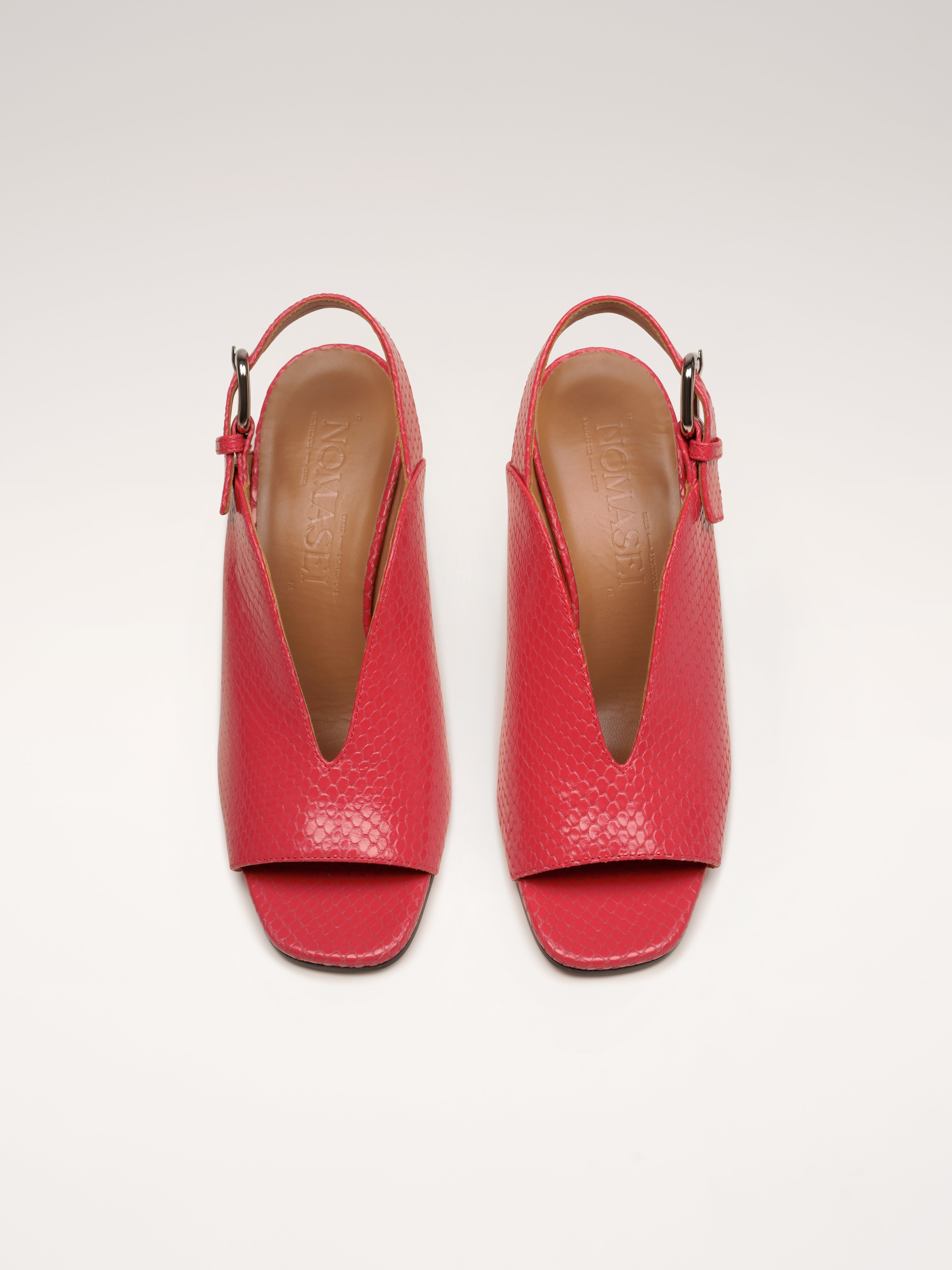 BAGHERA - Sandals - Embossed Framboise