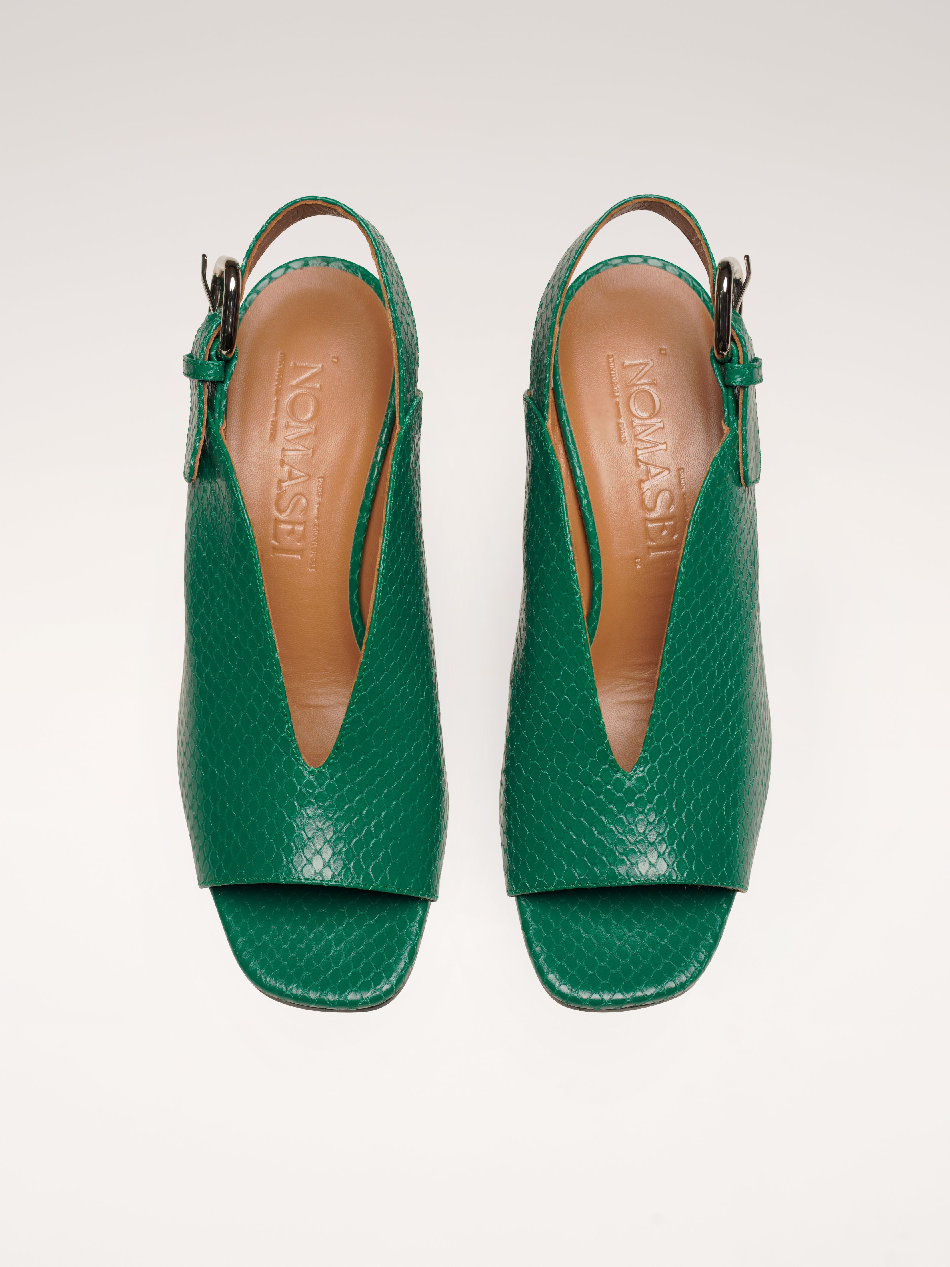 BAGHERA - Sandals - Embossed Green