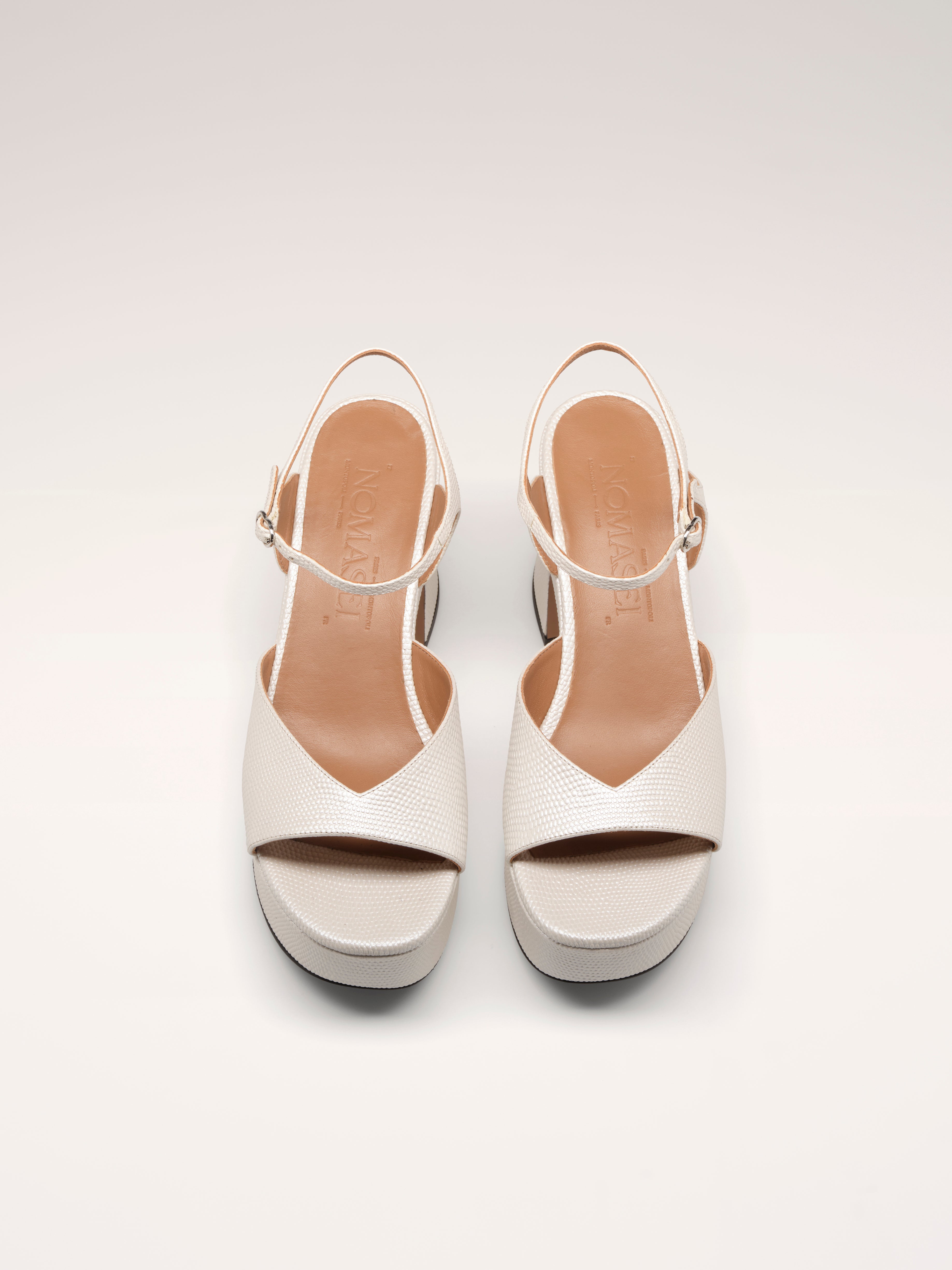 DRIVER - Sandals - Embossed White