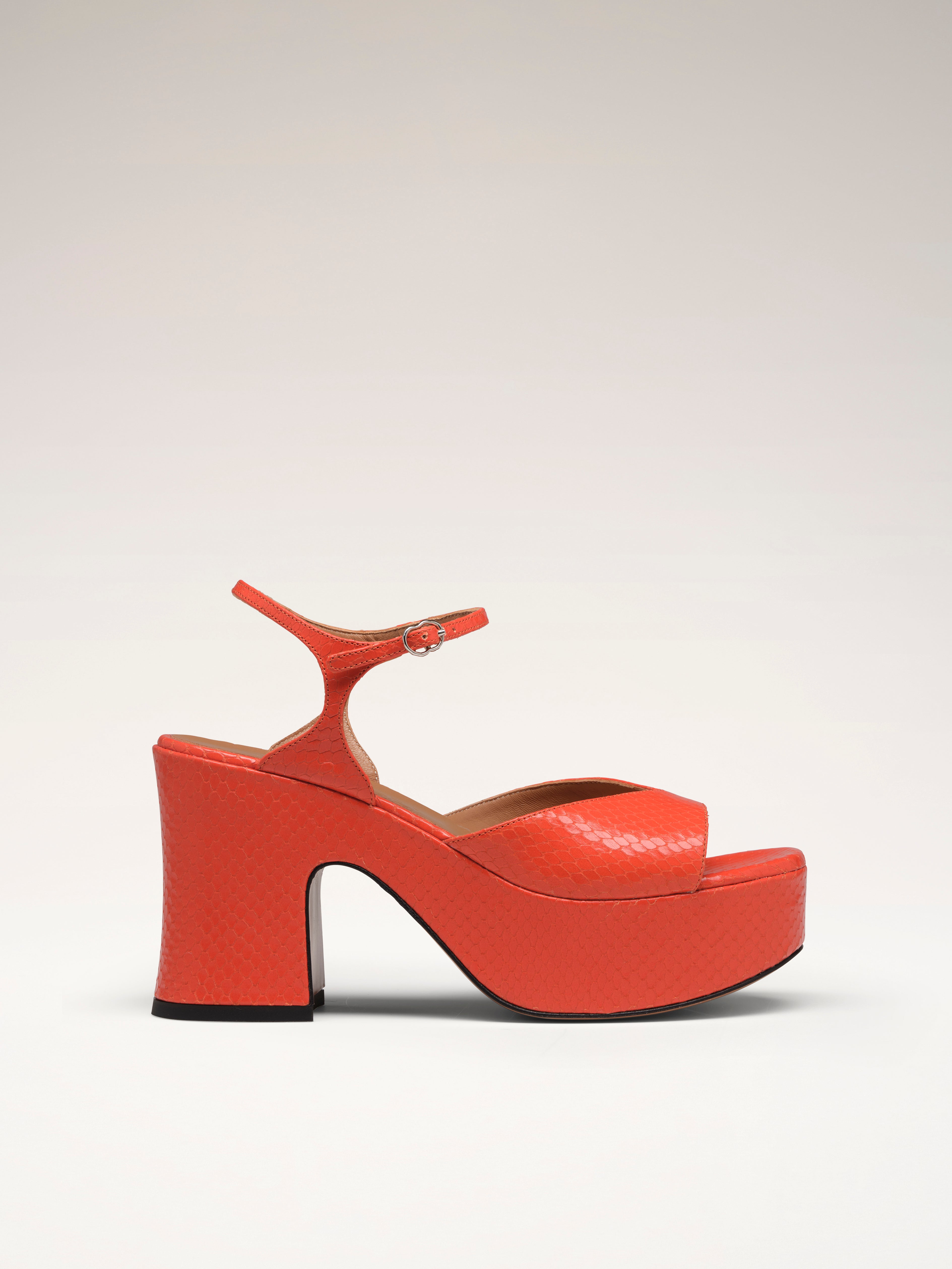 DRIVER - Sandals - Embossed Orange