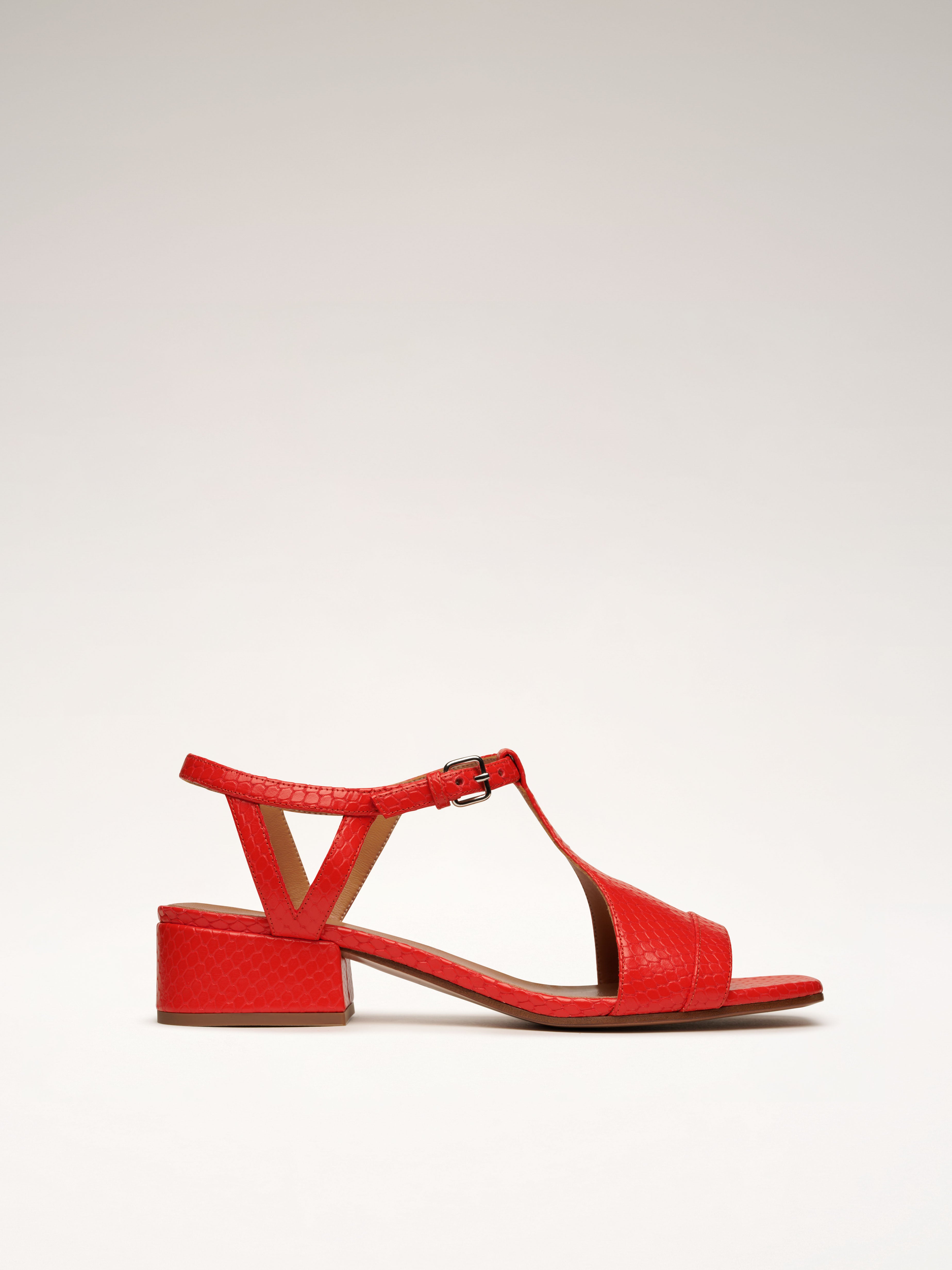FELICITA - Sandals - Embossed Orange-Red