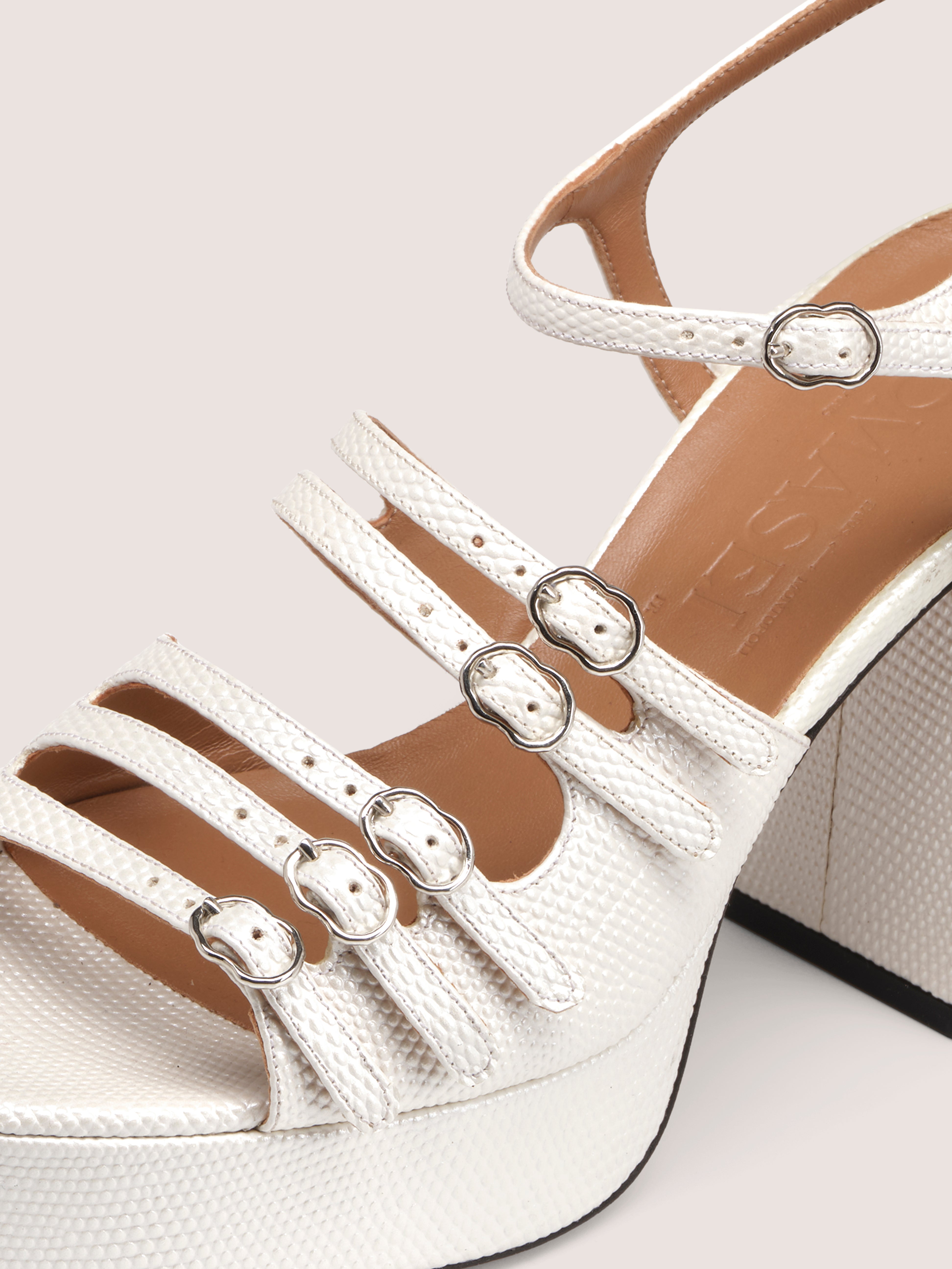 FRENCHKISS- Sandals - Embossed White