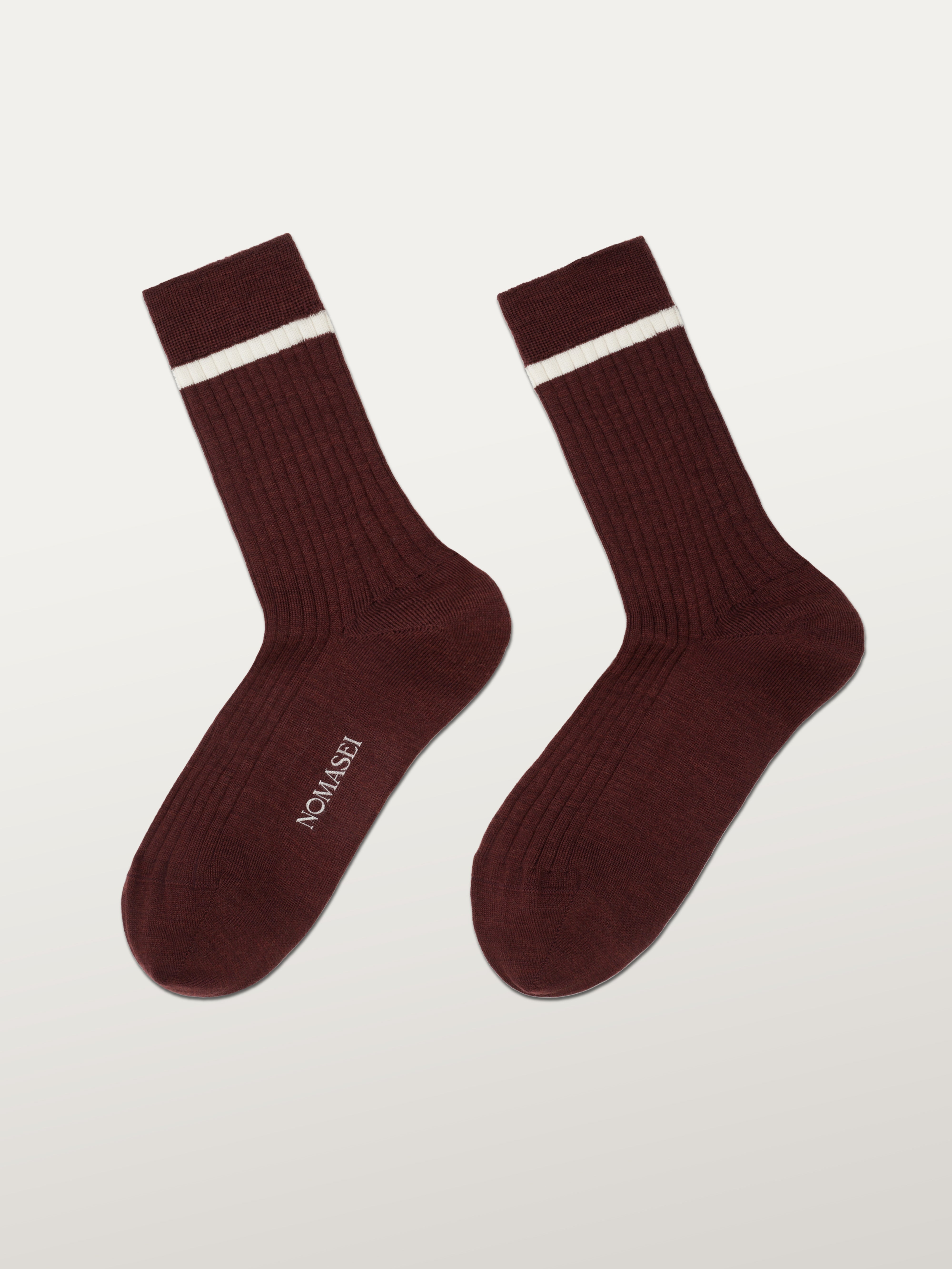 SIDNEY - Chaussettes Laine Mérinos - Bordeaux Chaussettes Nomasei Bordeaux 35-38