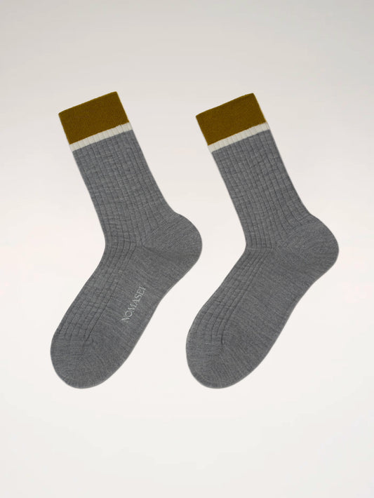 SIDNEY - Chaussettes Laine Mérinos - Concrete Chaussettes Nomasei Gris 35-38