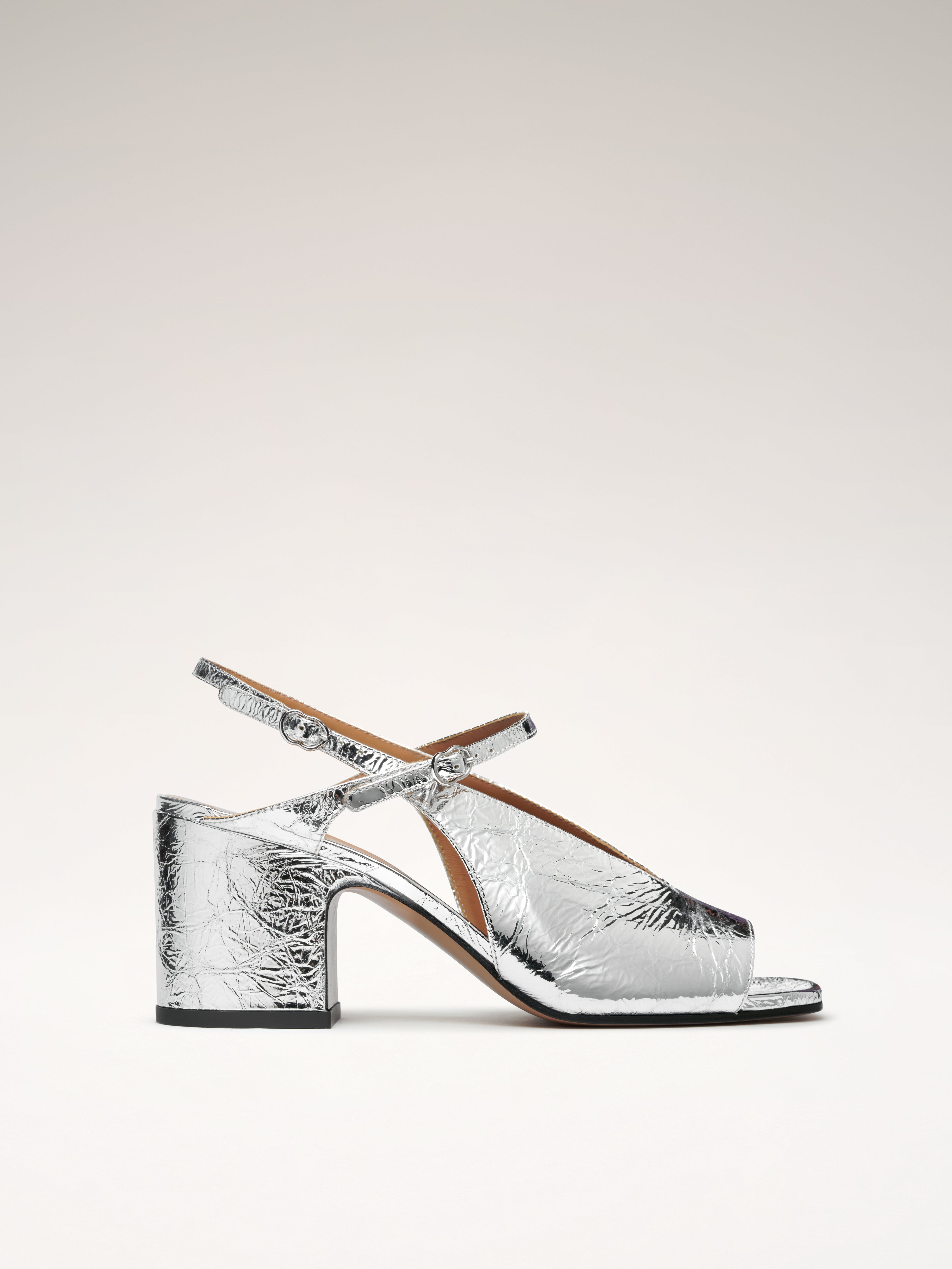 SUNDAYMORNING - Leather Sandals - Silver | Luxury Handcrafted
