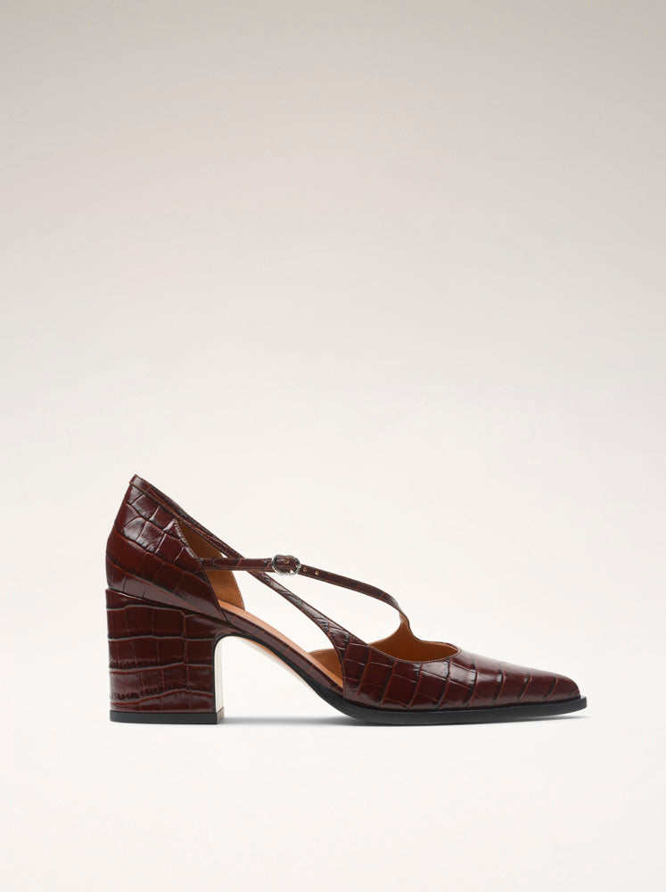 THEOFFICE Pumps Embossed Chocolate