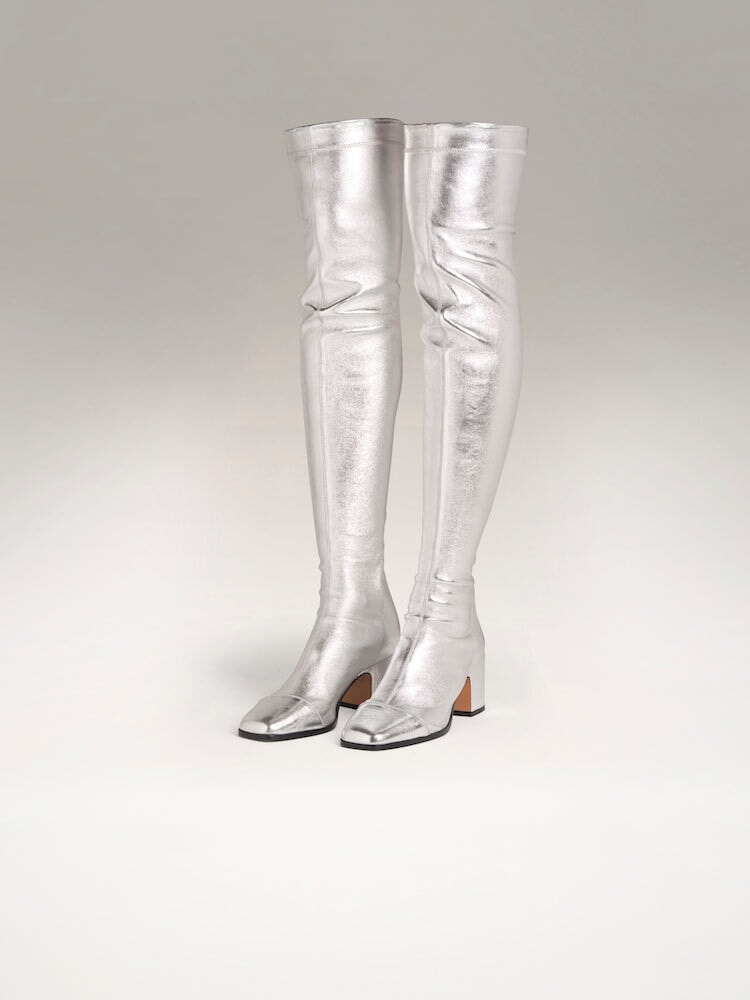 WHISPER - Cuissardes - Argent Bottes Nomasei Argent 36