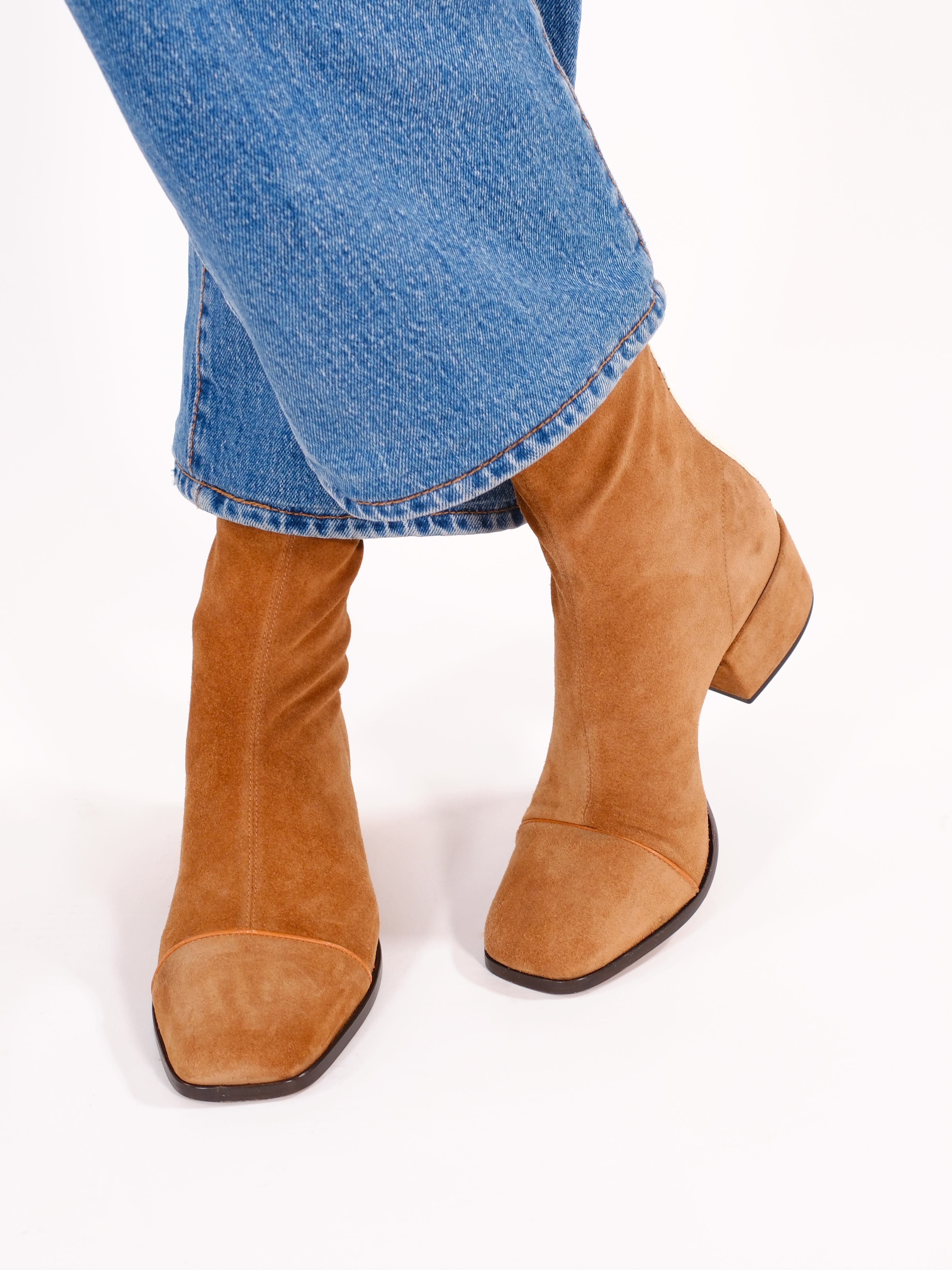 STRADA - Bottines - Suède Cognac