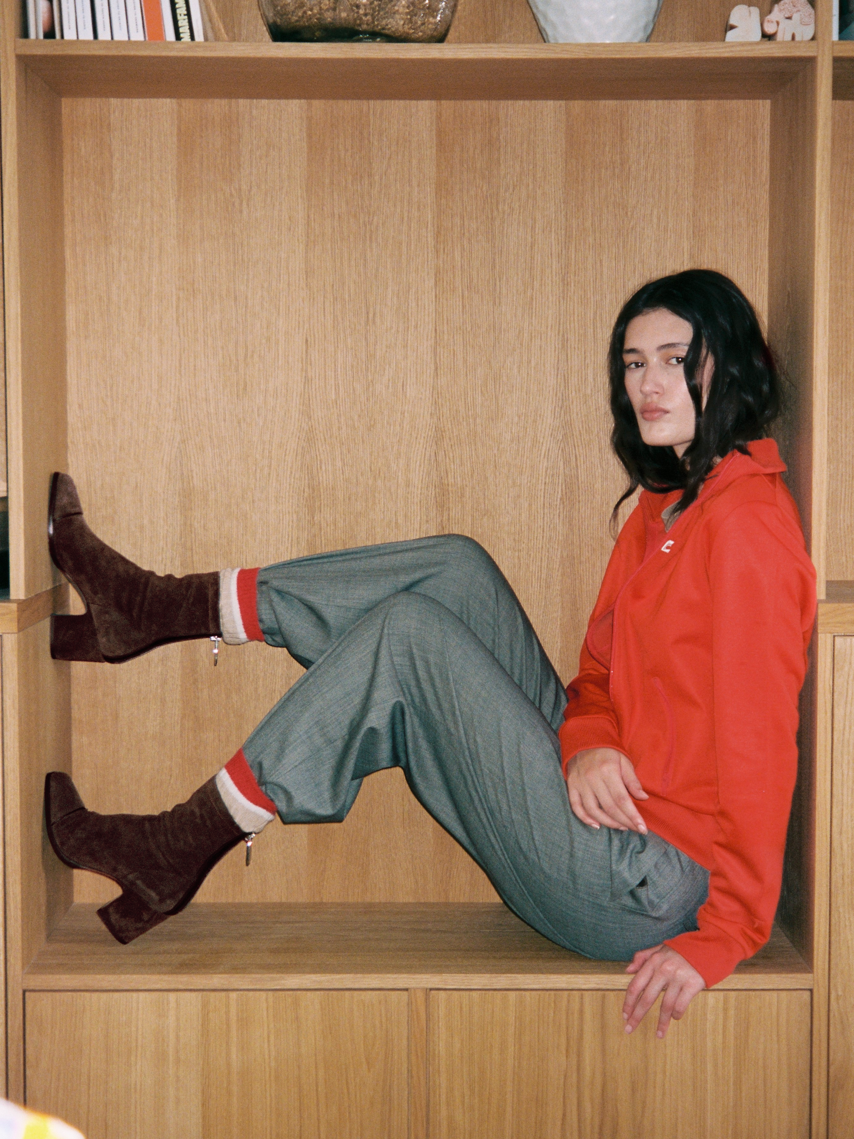 ARIA - Bottines - Suède Stretch Brun