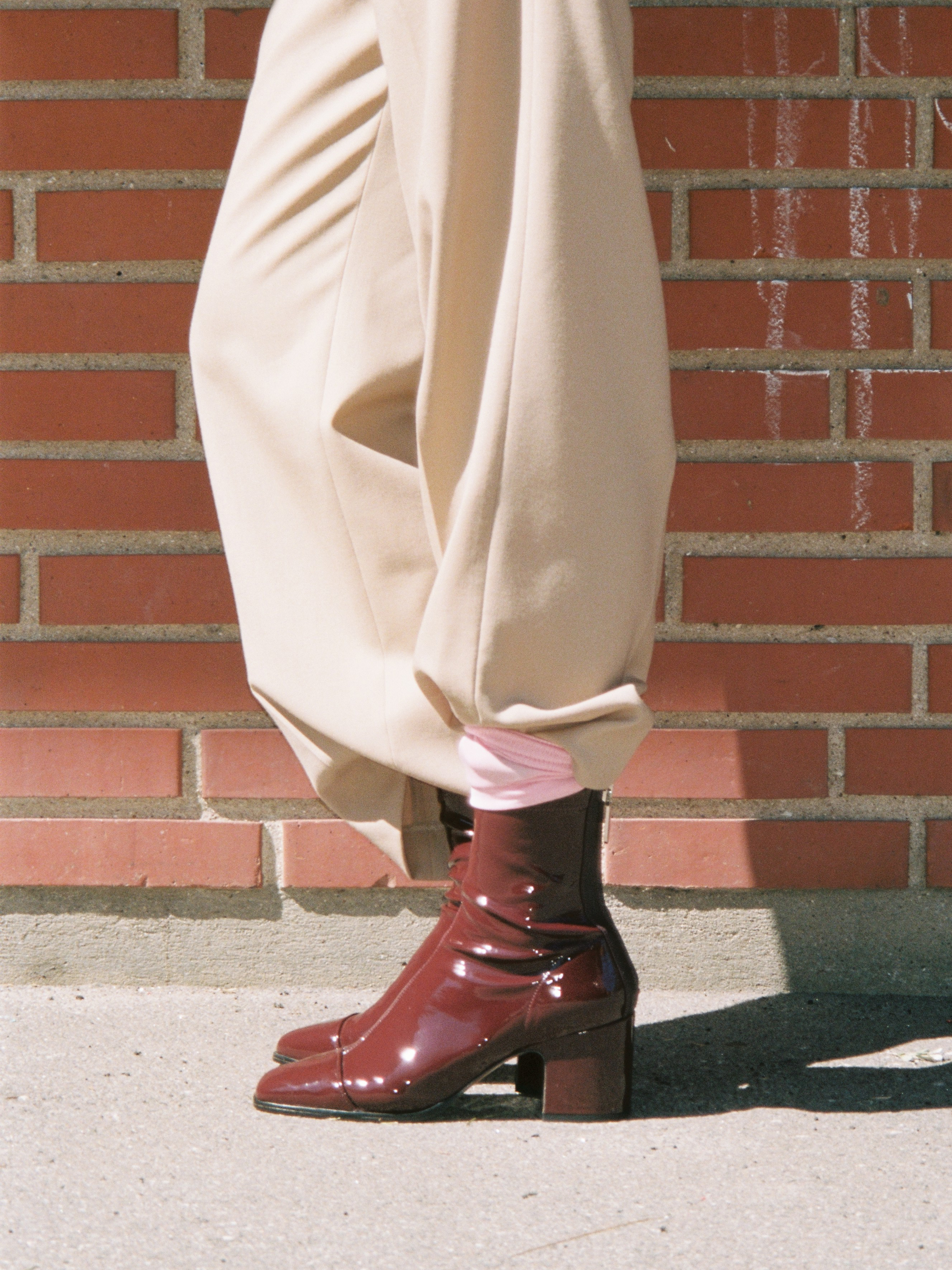 ARIA - Bottines - Verni Stretch Bordeaux