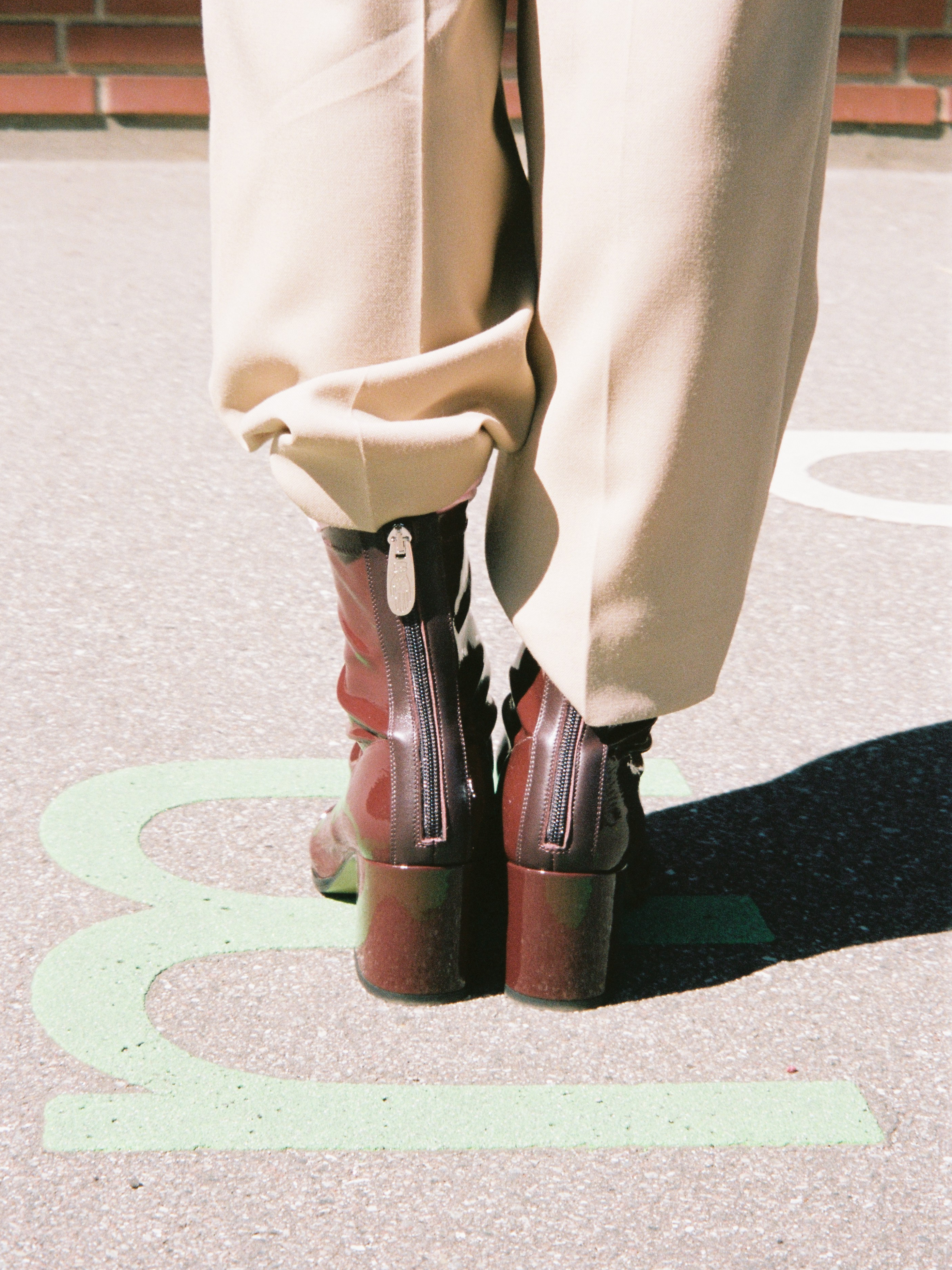 ARIA - Bottines - Verni Stretch Bordeaux