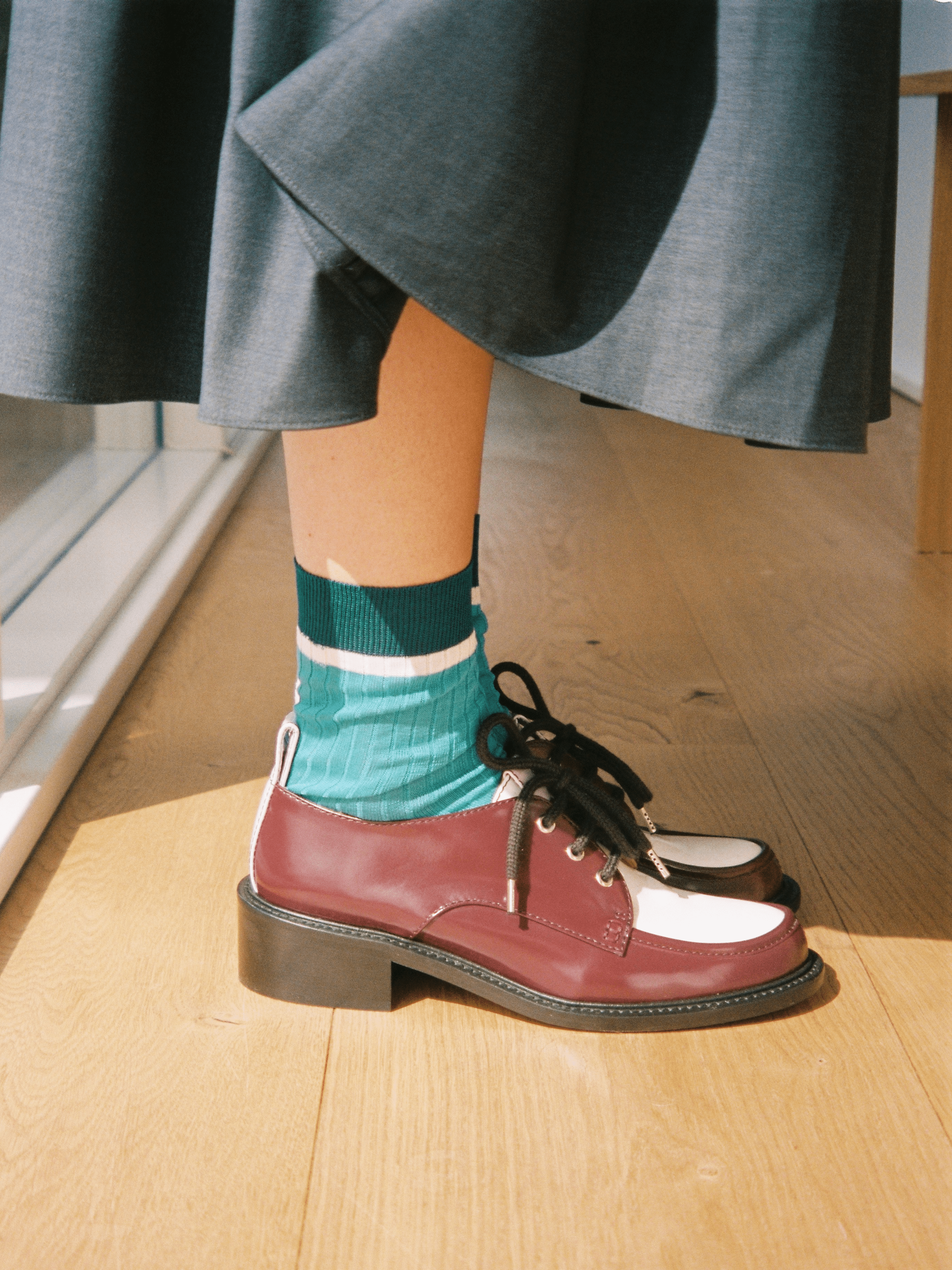 SONICS - Derby - Bicolore Bordeaux Mocassins Nomasei
