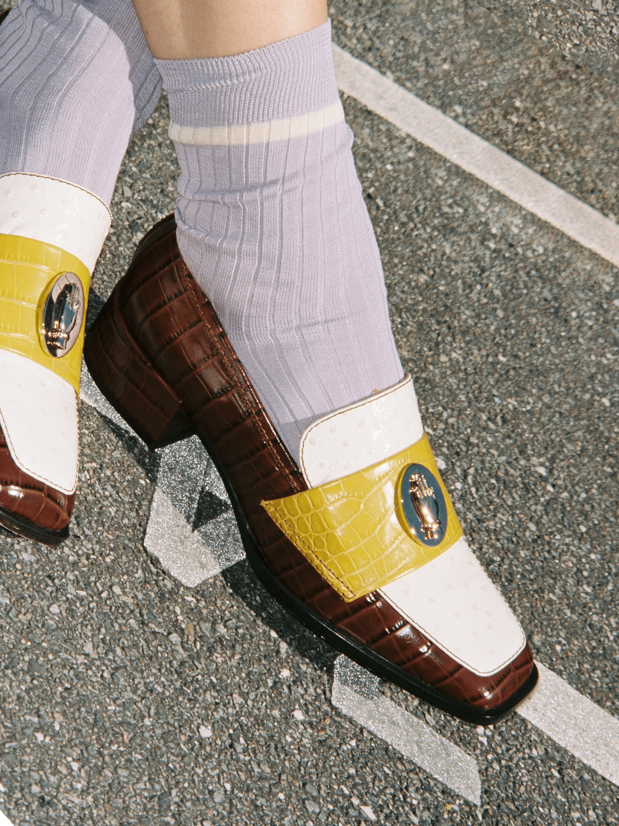 NONO - Mocassins - Tricolore Chocolat - Moutarde Mocassins Nomasei