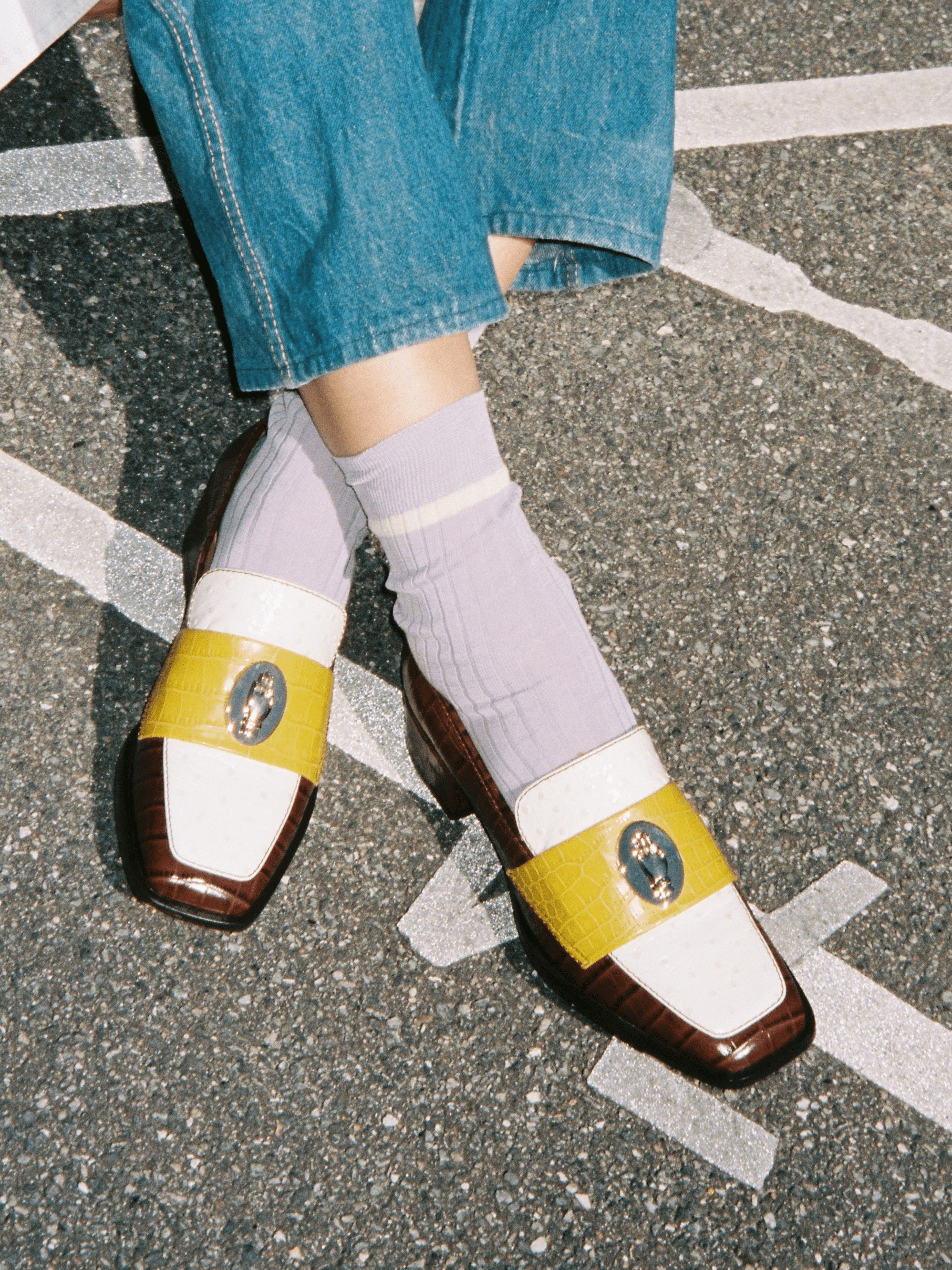 NONO - Mocassins - Tricolore Chocolat - Moutarde Mocassins Nomasei
