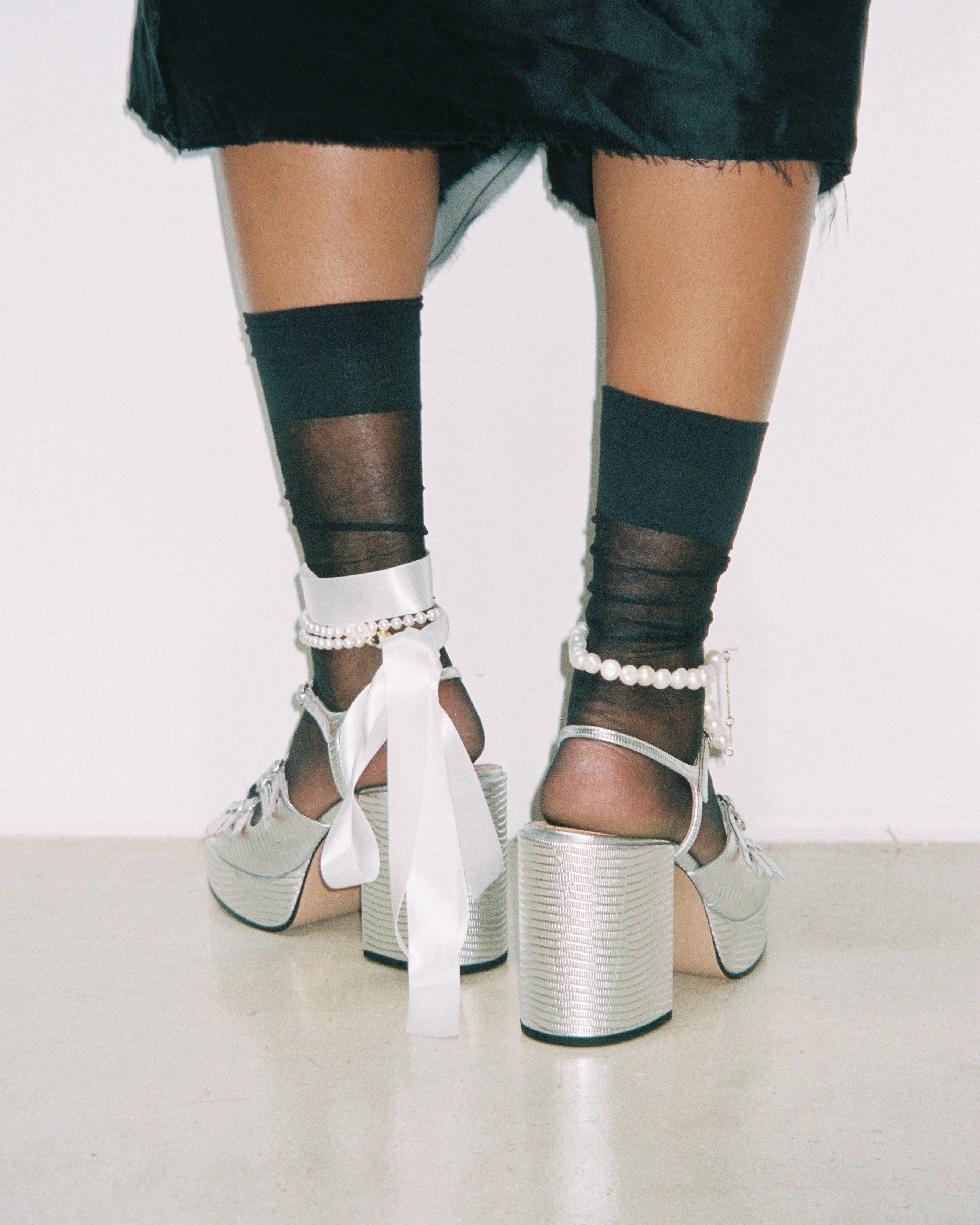 FRENCHKISS- Sandals - Embossed Silver