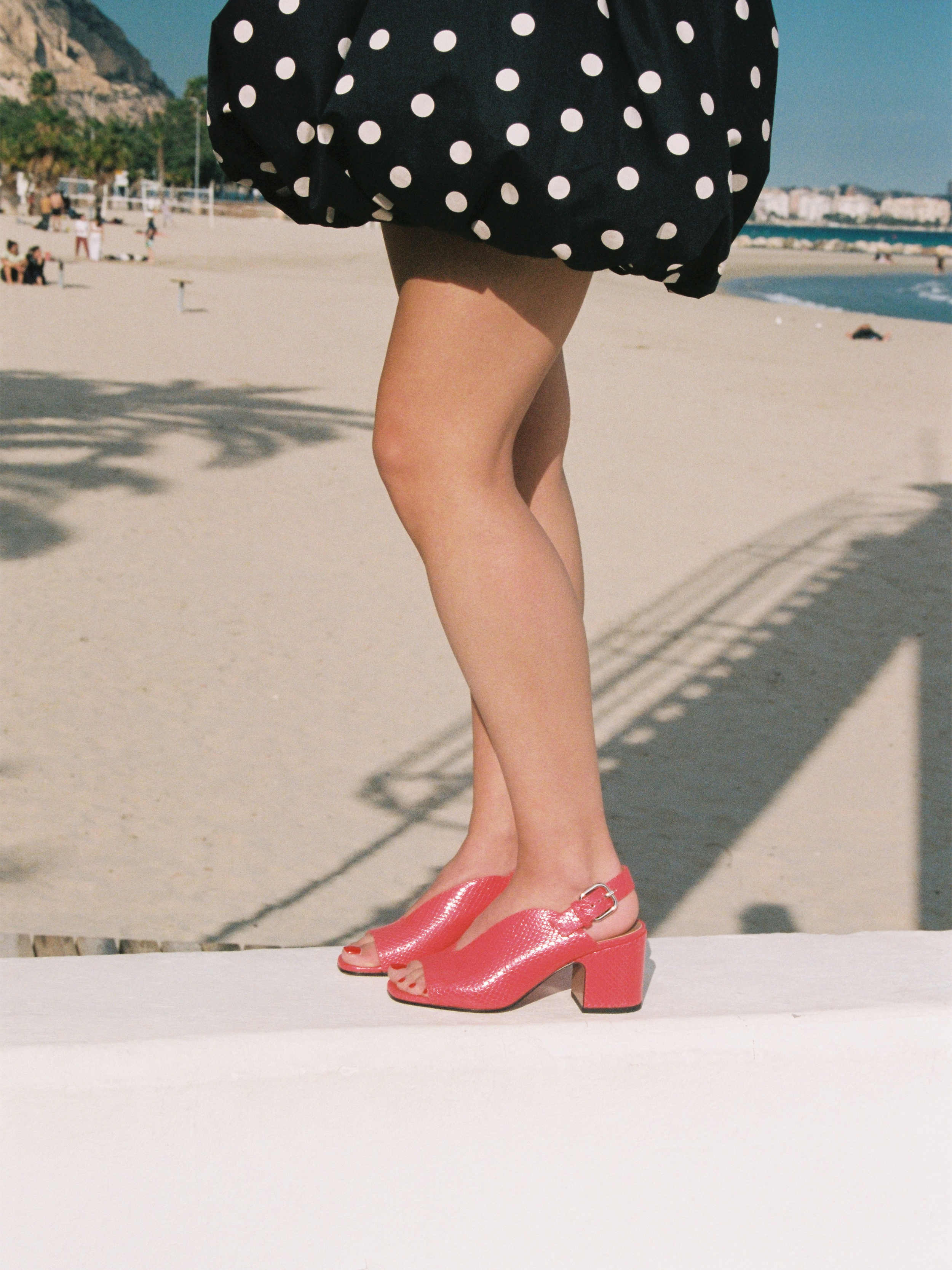 BAGHERA - Sandals - Embossed Framboise