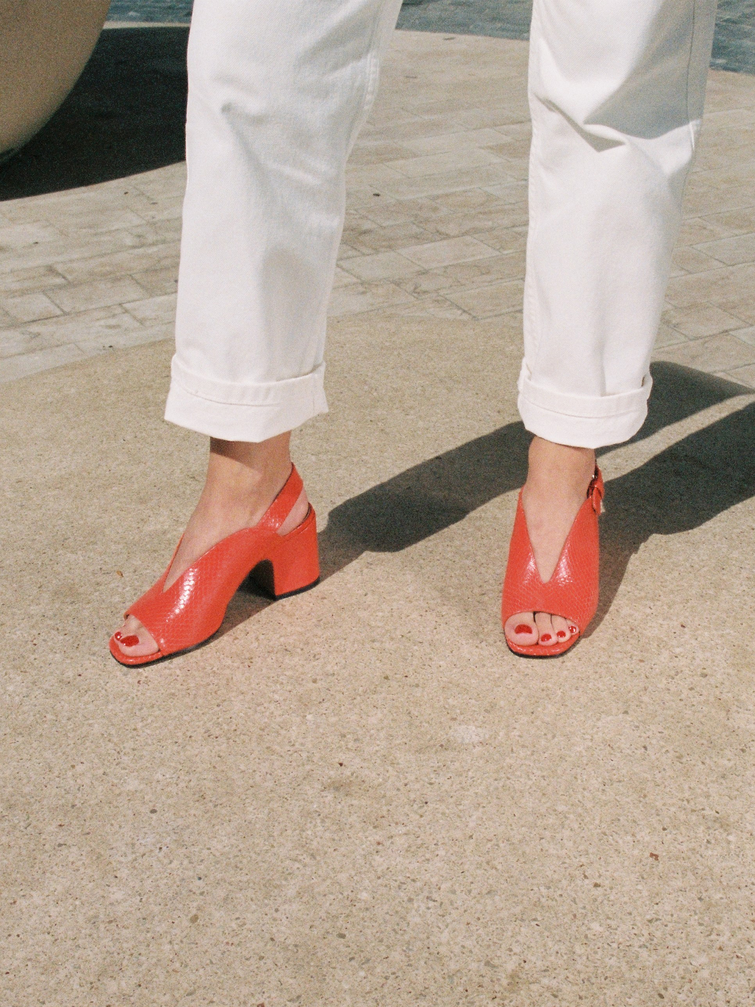 BAGHERA - Sandals - Embossed Orange