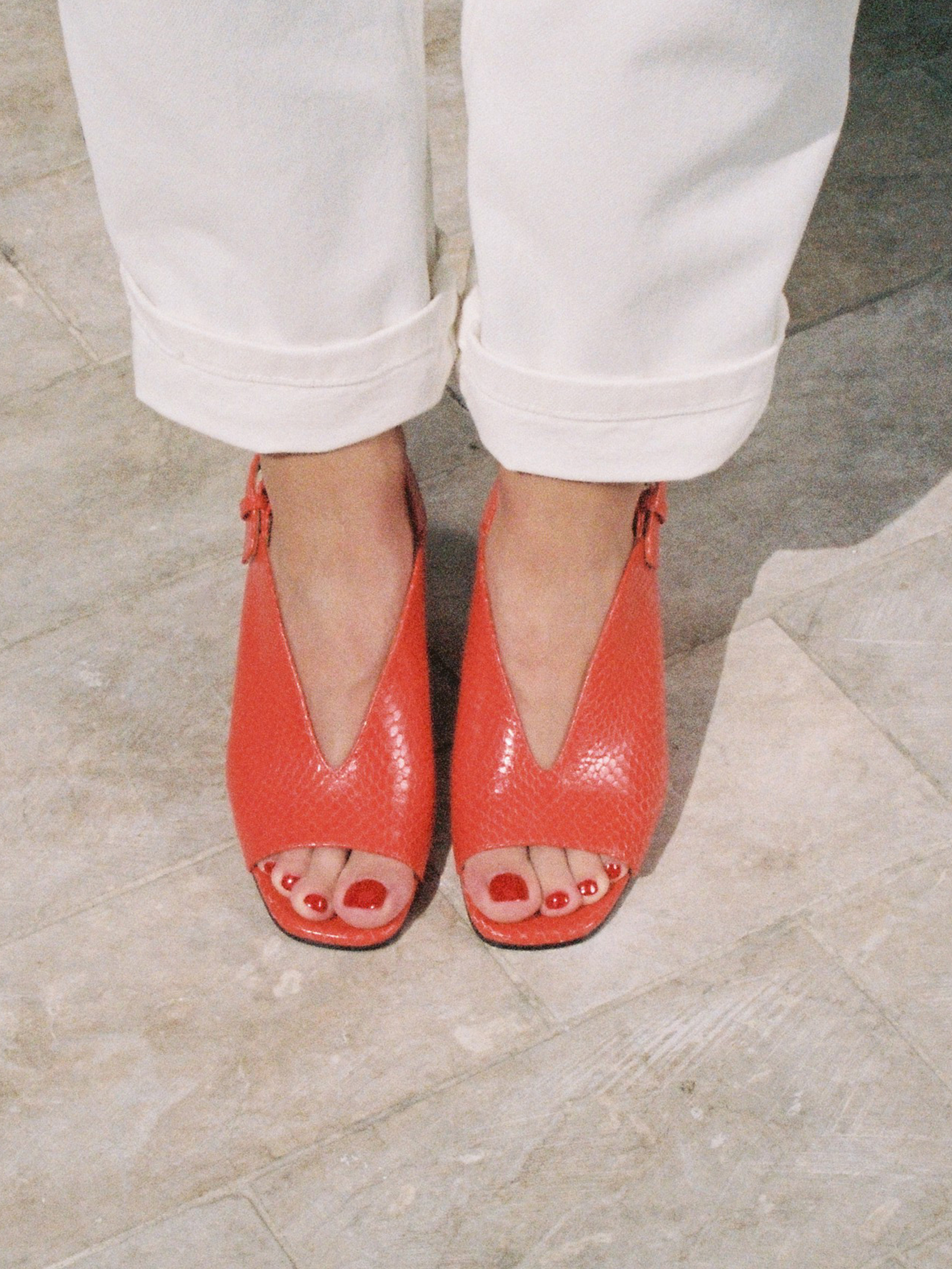 BAGHERA - Sandales - Embossées Orange-Rouge