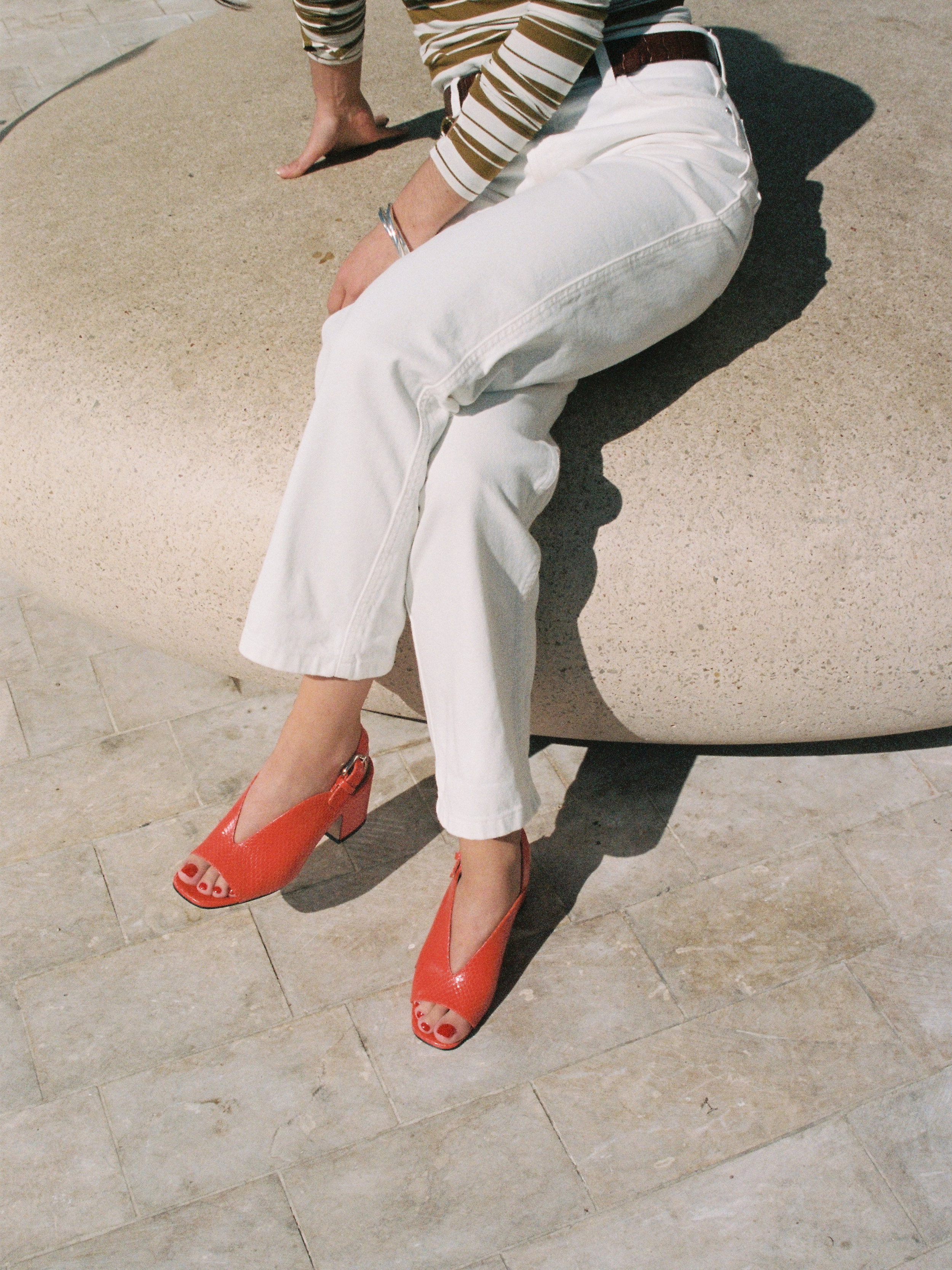 BAGHERA - Sandals - Embossed Orange