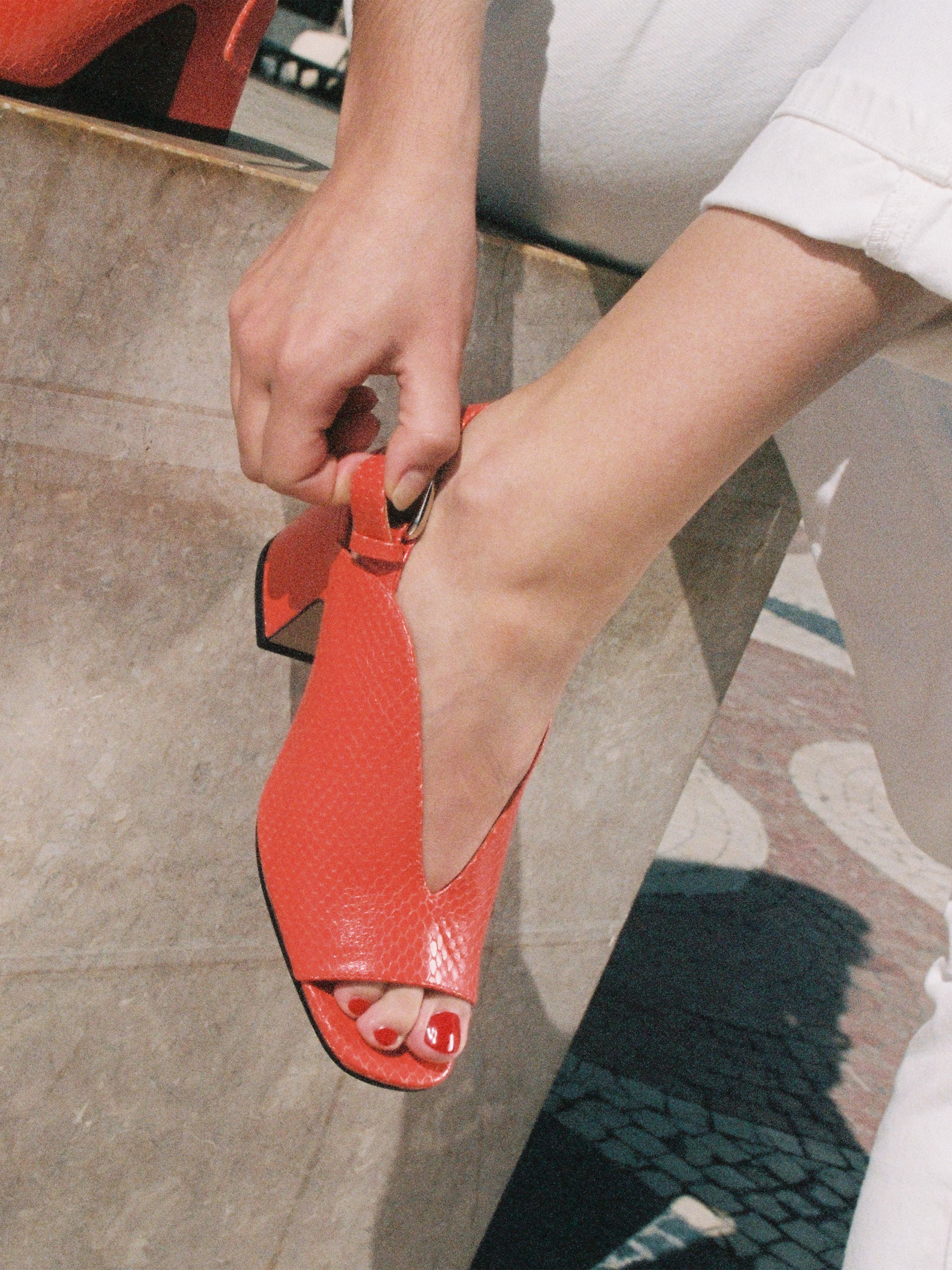 BAGHERA - Sandals - Embossed Orange