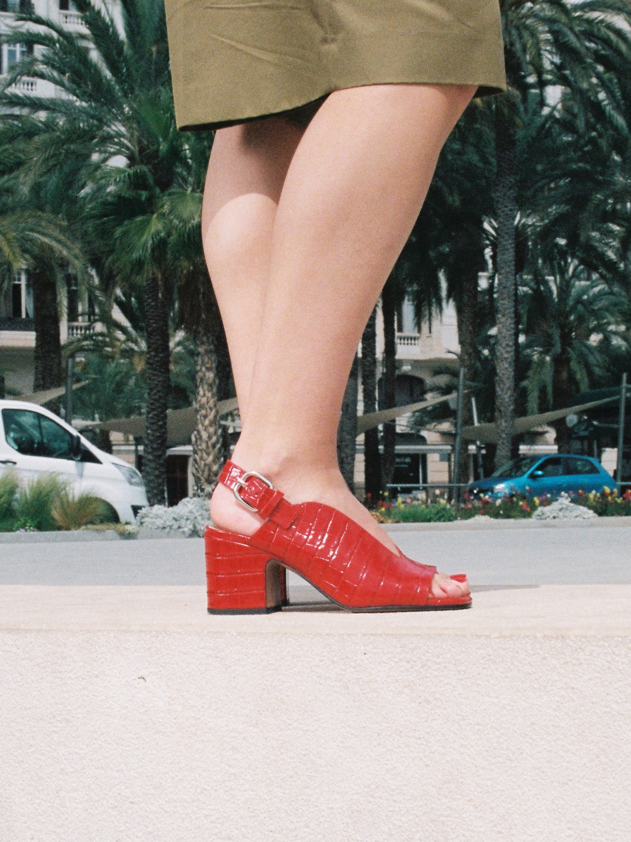 BAGHERA - Sandals - Embossed Red