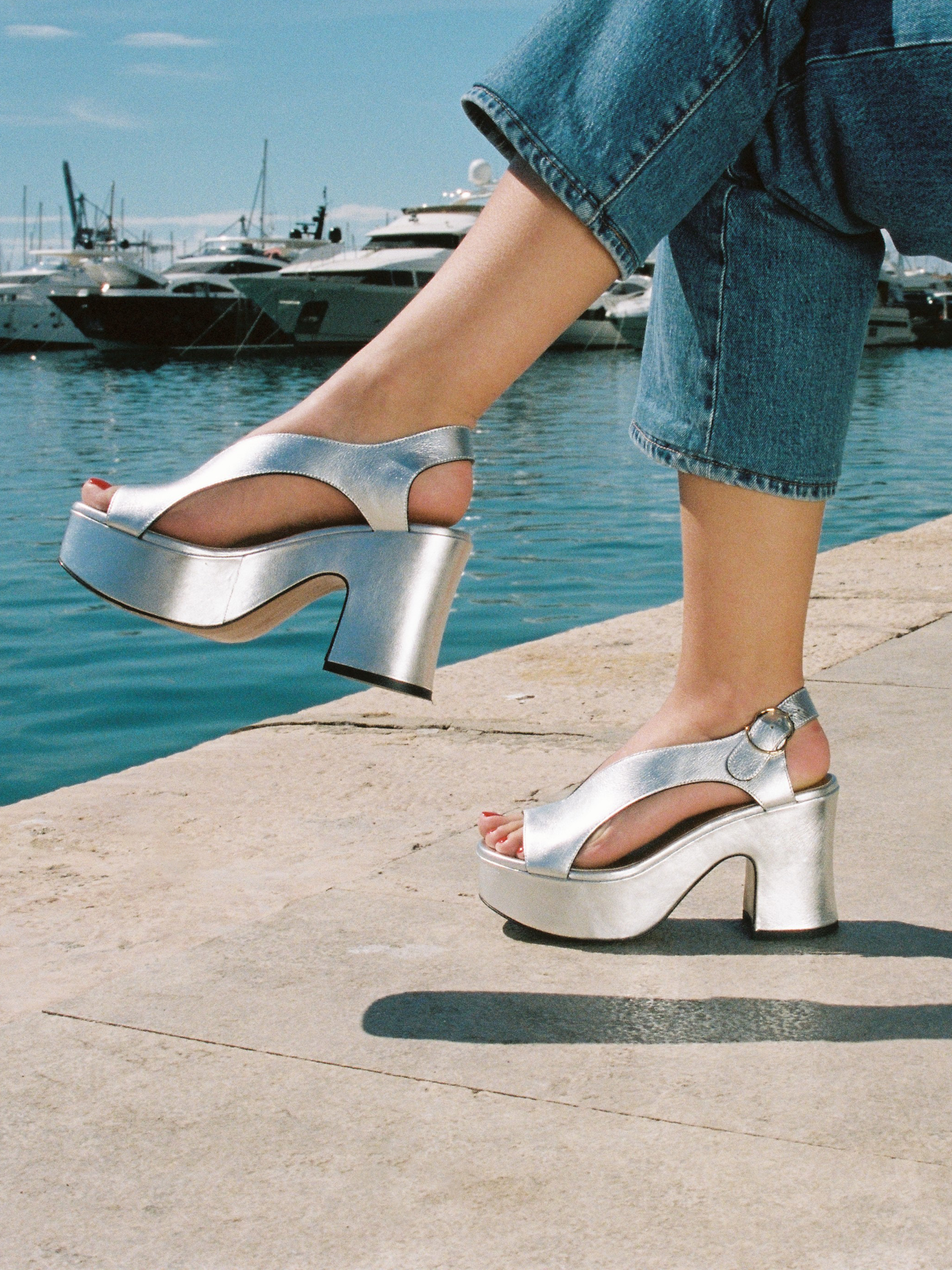 TAXI - Sandals - Silver