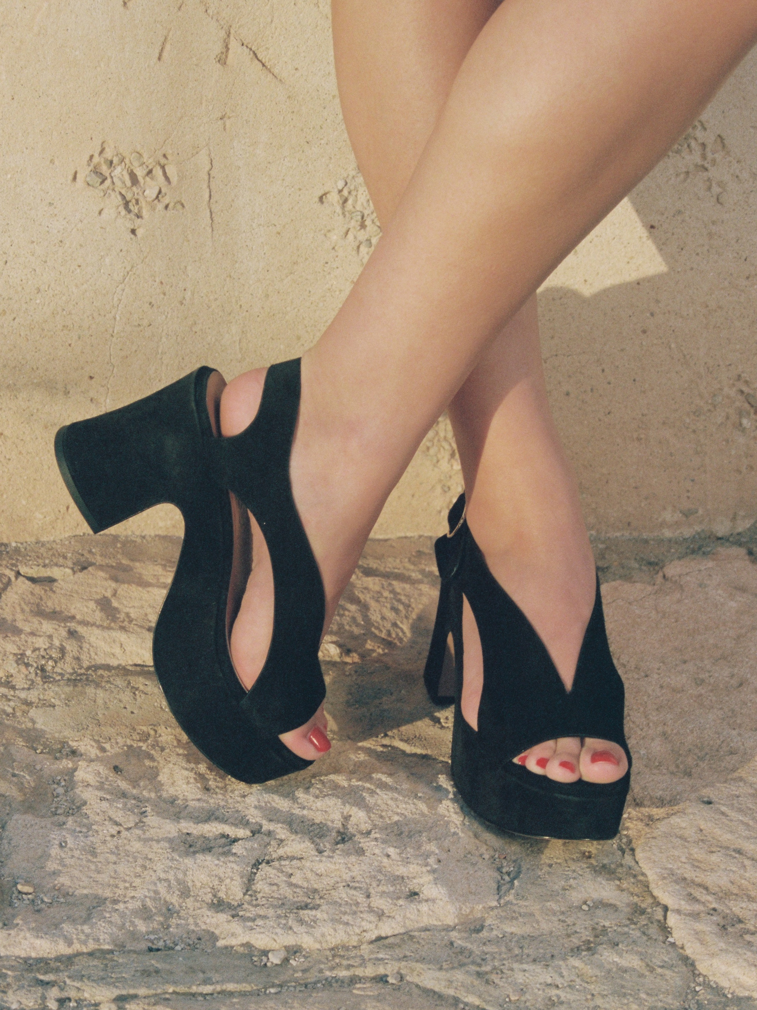 TAXI - Sandals - Camoscio Black