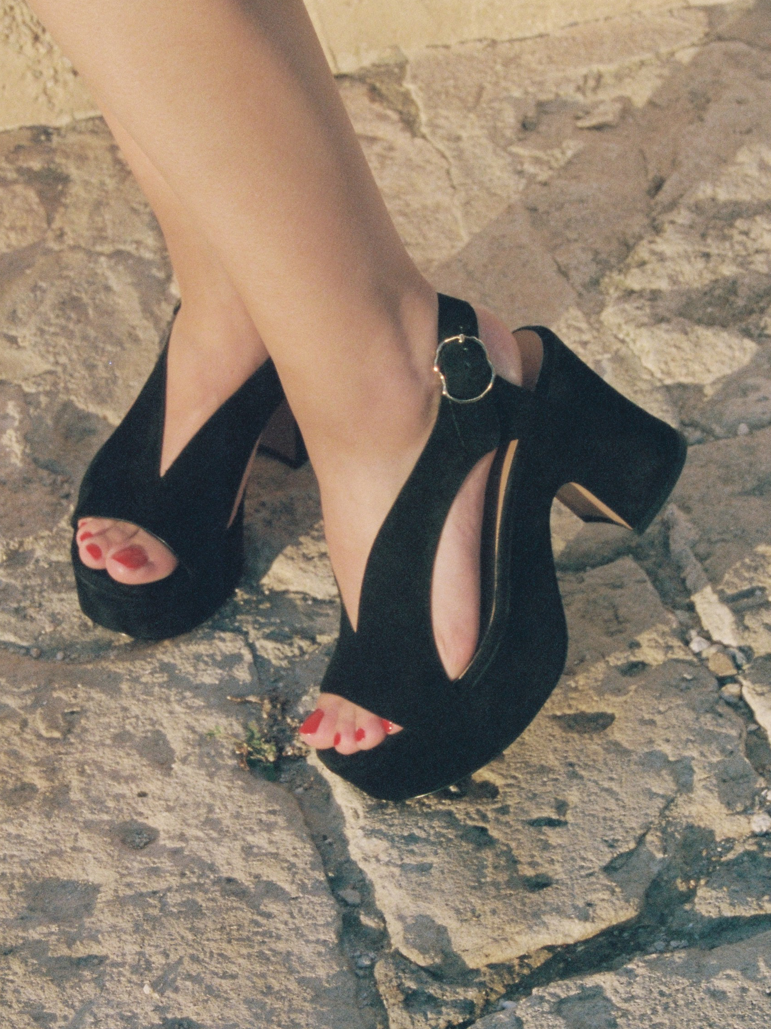 TAXI - Sandals - Camoscio Black