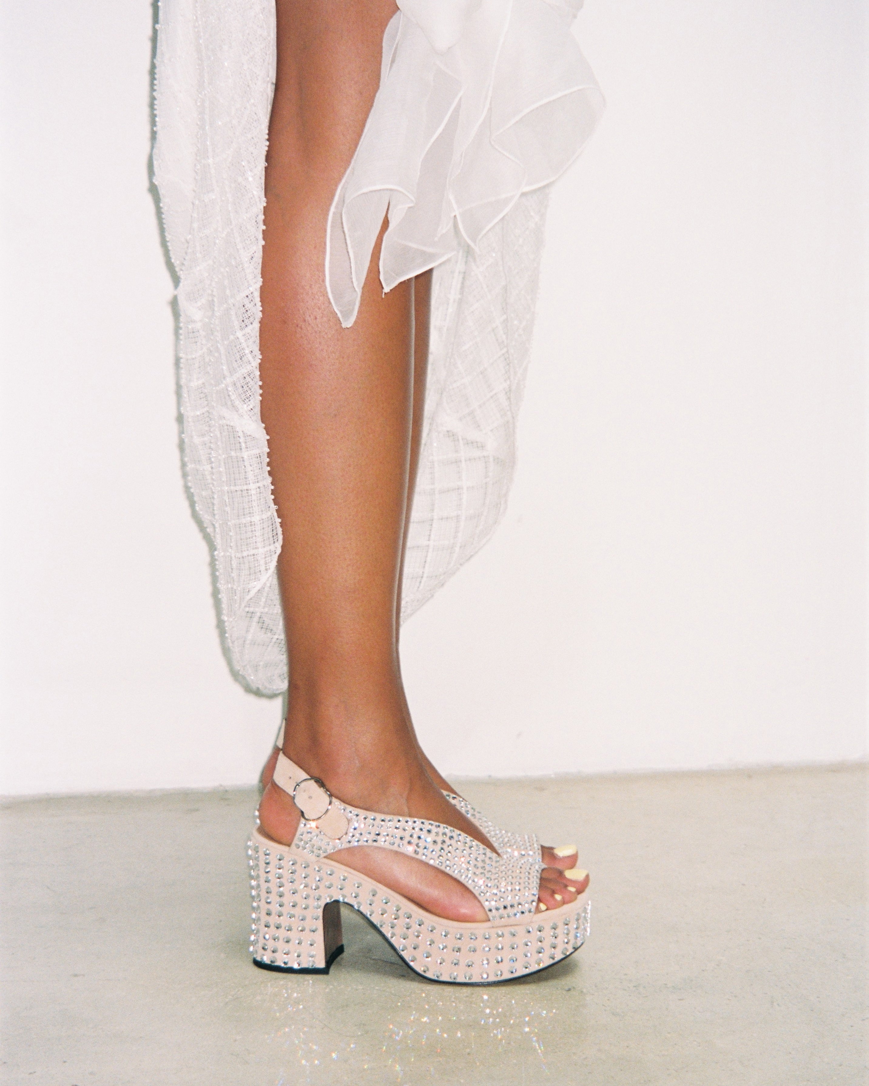 TAXI - Sandals - Nude Crystal