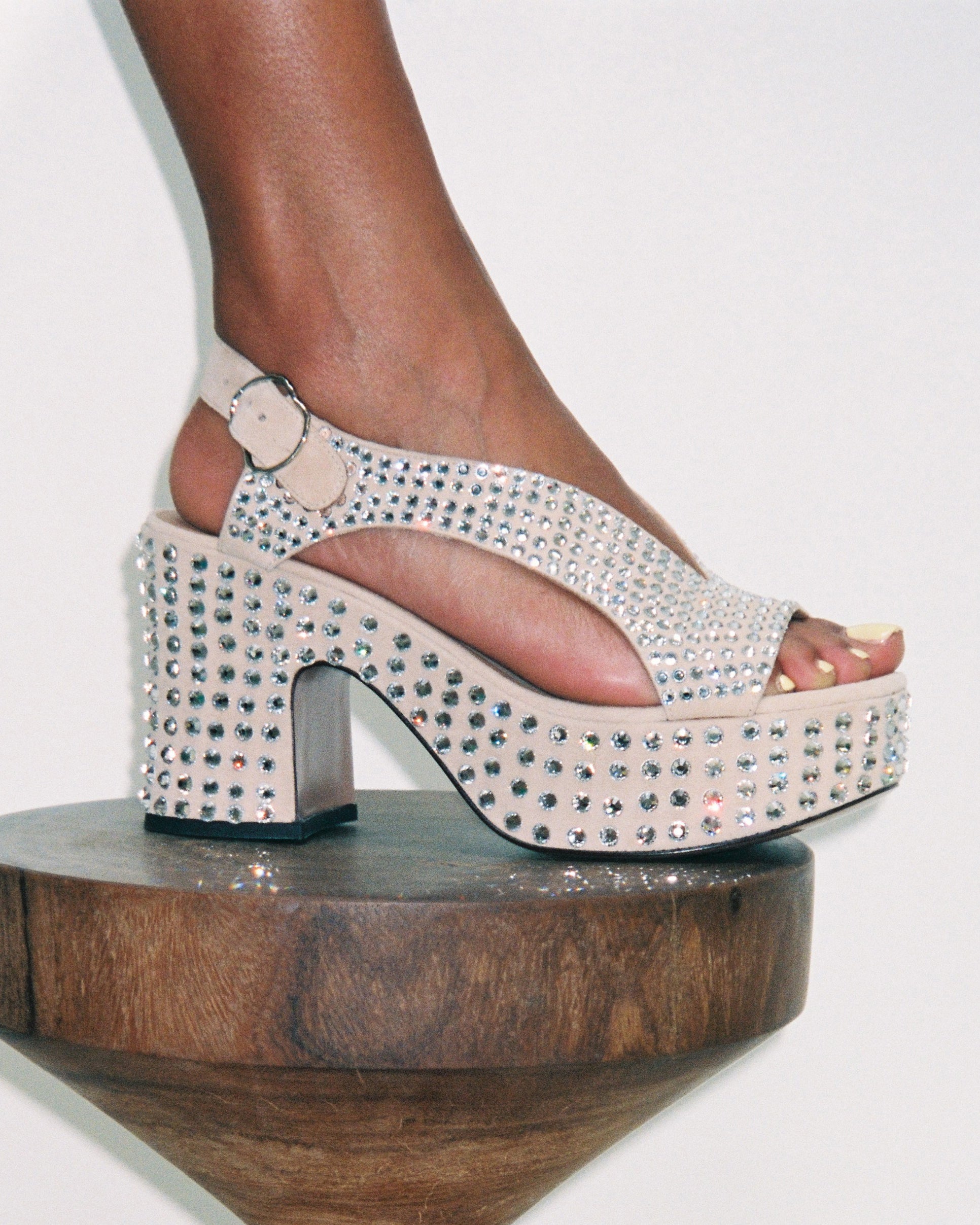 TAXI - Sandals - Nude Crystal