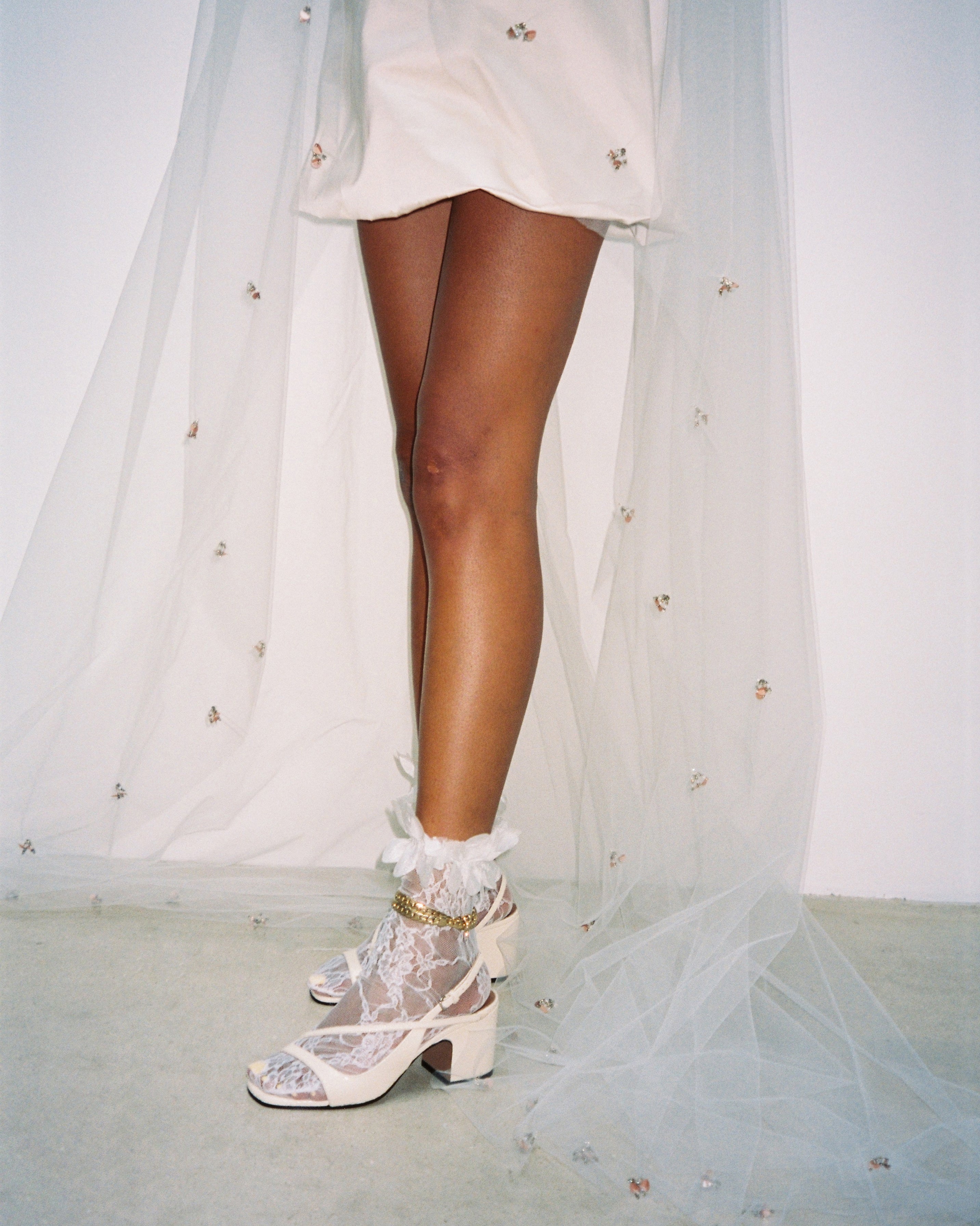 VENUS - Sandals - Embossed White Pompeii