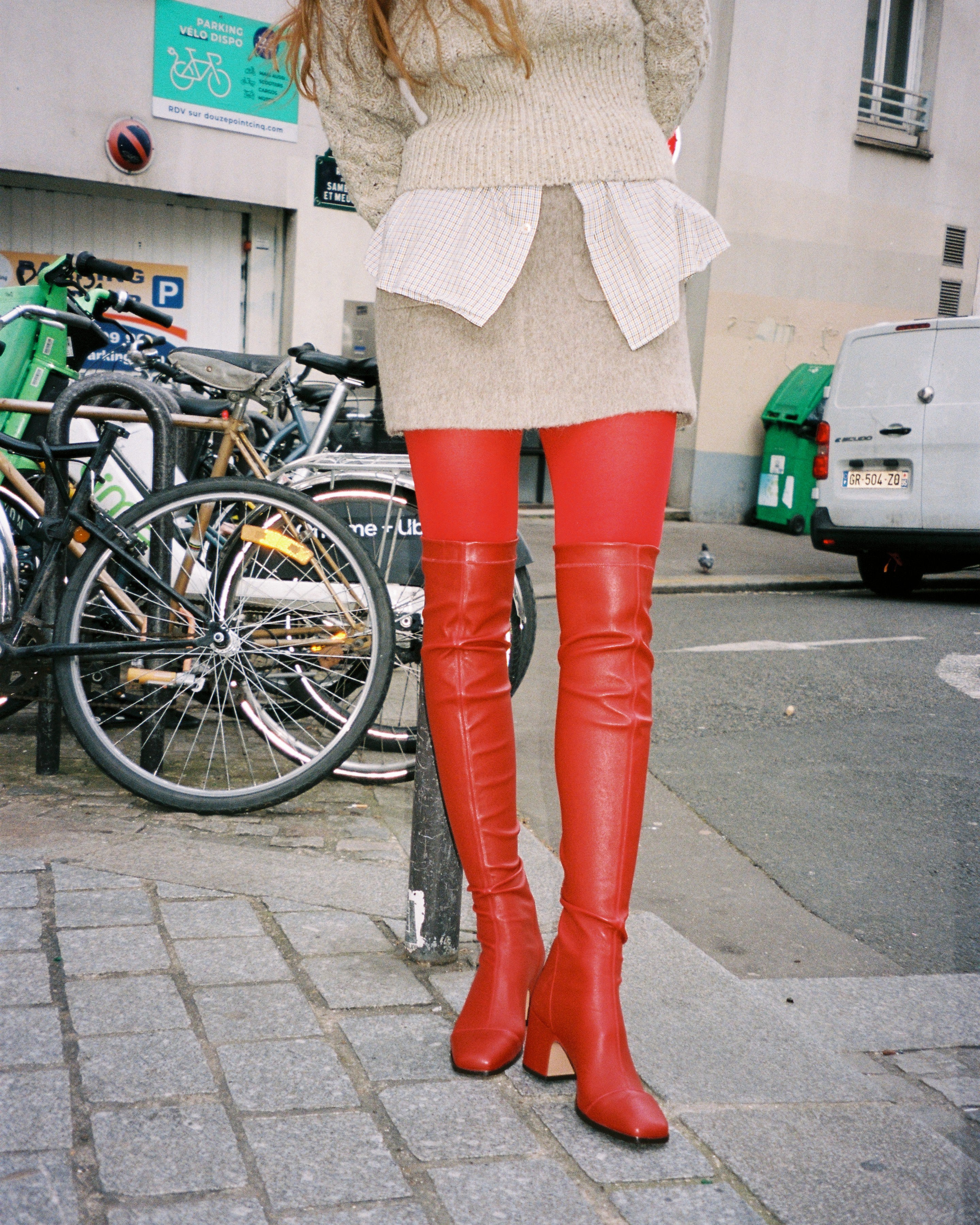 WHISPER - Over the knee boots - Red