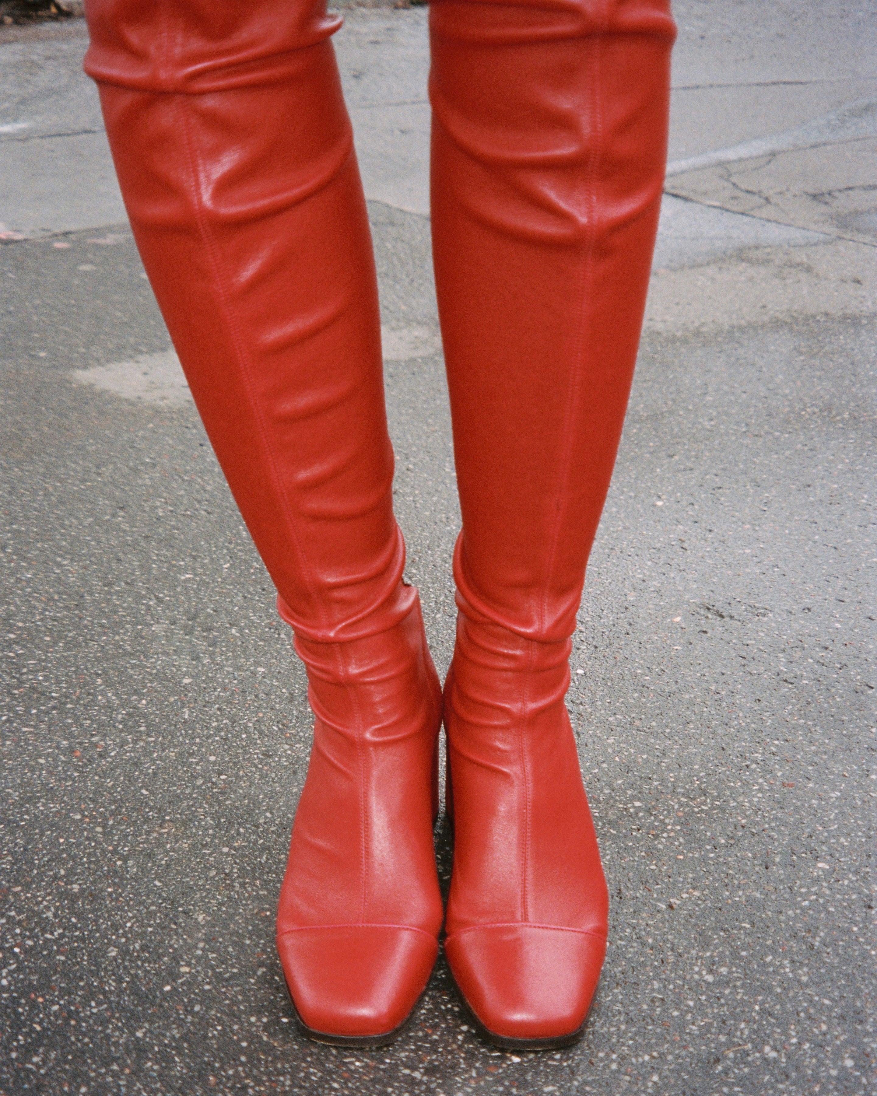 WHISPER - Over the knee boots - Red