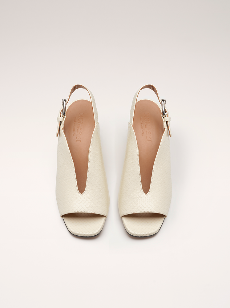 BAGHERA - Sandals - Embossed Pompeii White