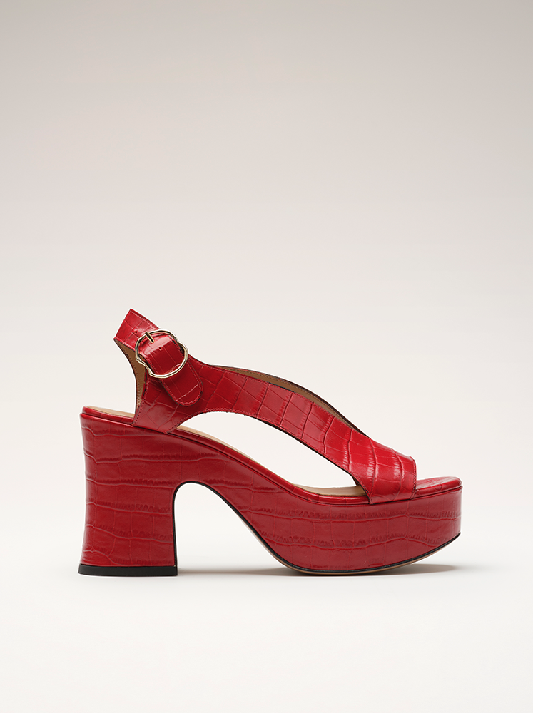 NOMASEI)ᴿᴱᴰ TAXI Sandals Red