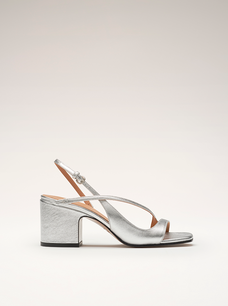 Silver sandals no clearance heel