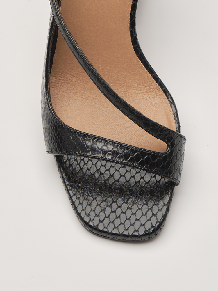 VENUS - Sandals - Embossed Black