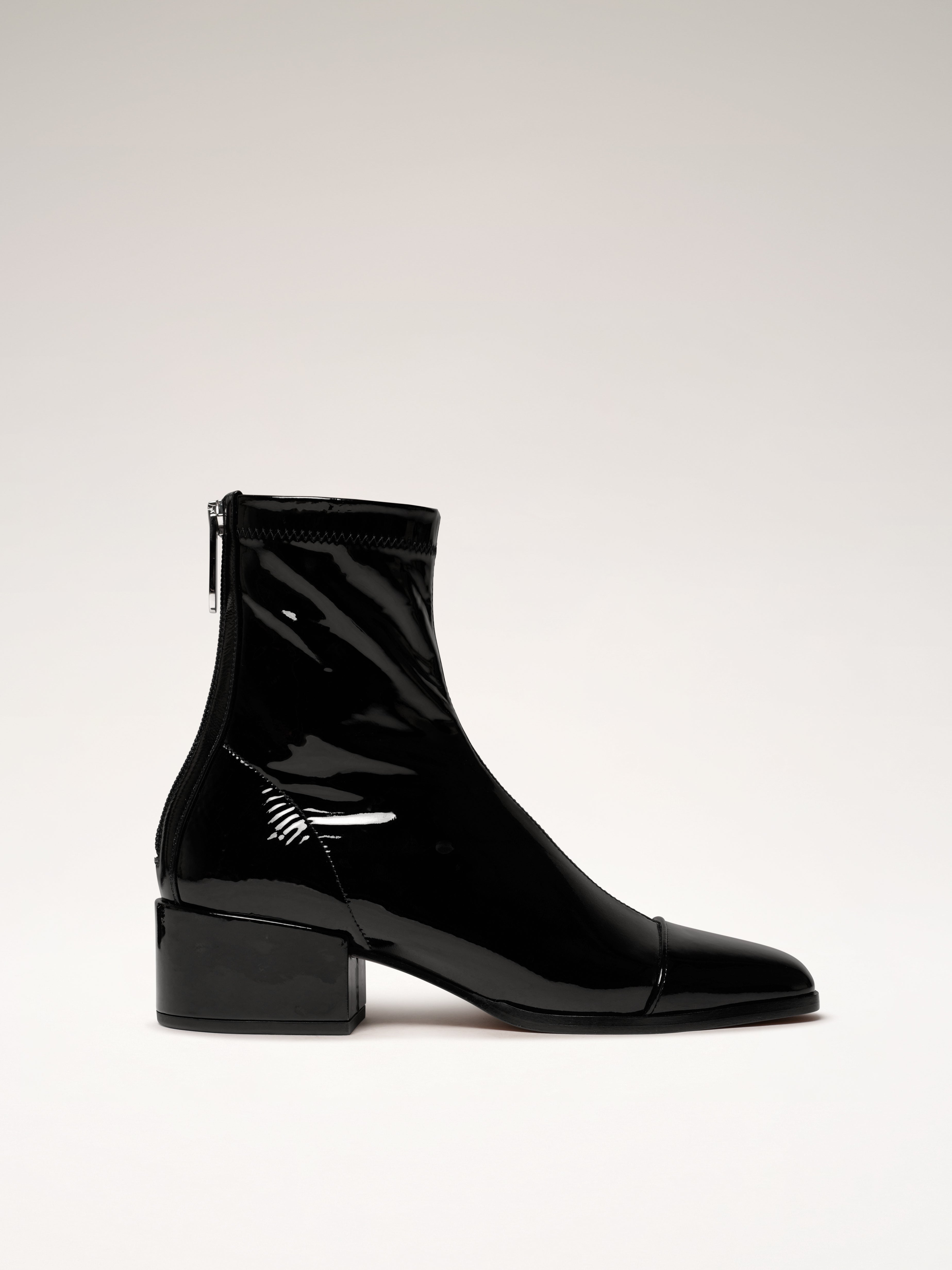 STRADA - Ankle Boots - Patent Black