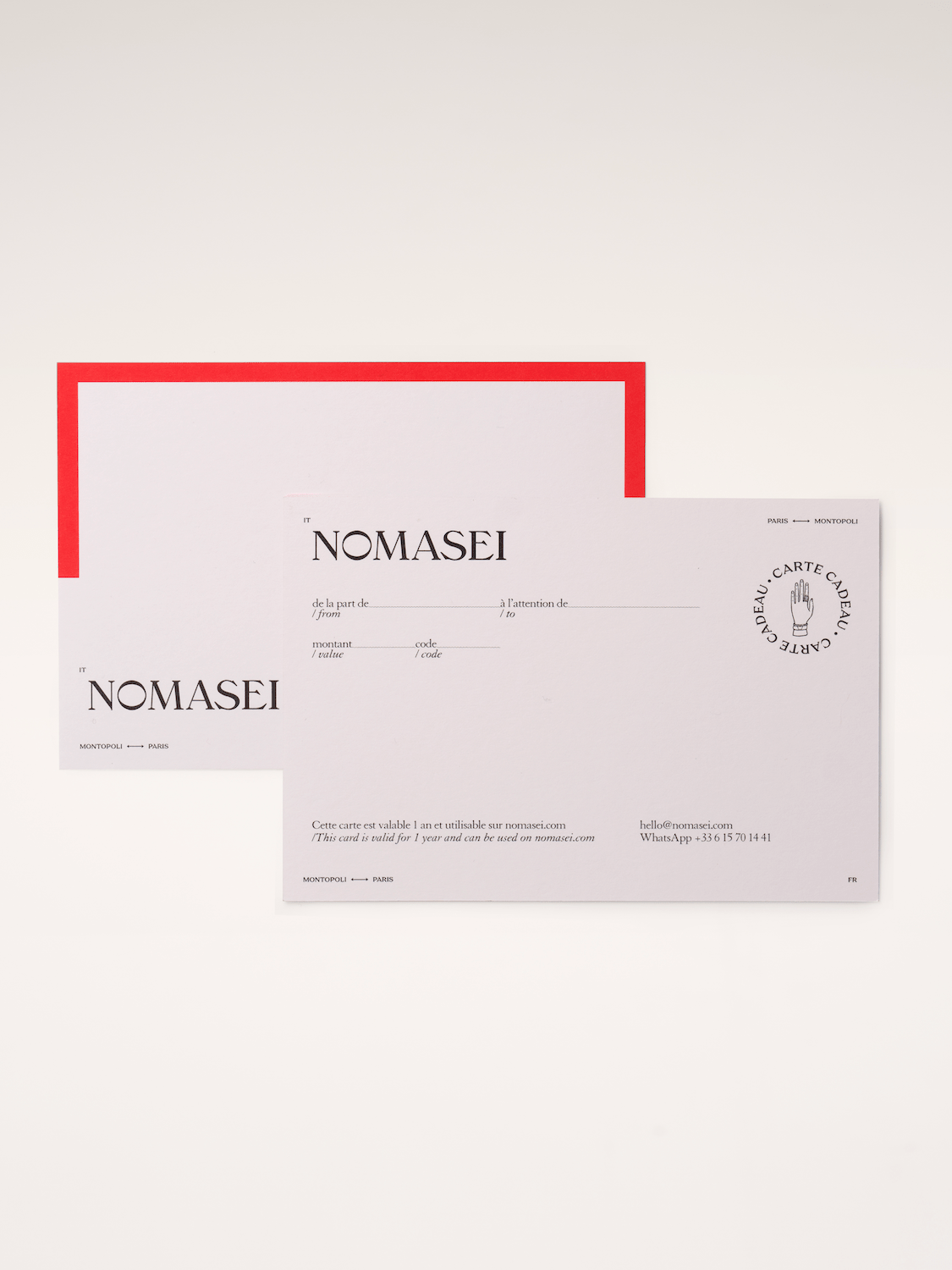 Carte cadeau Nomasei 50,00 €