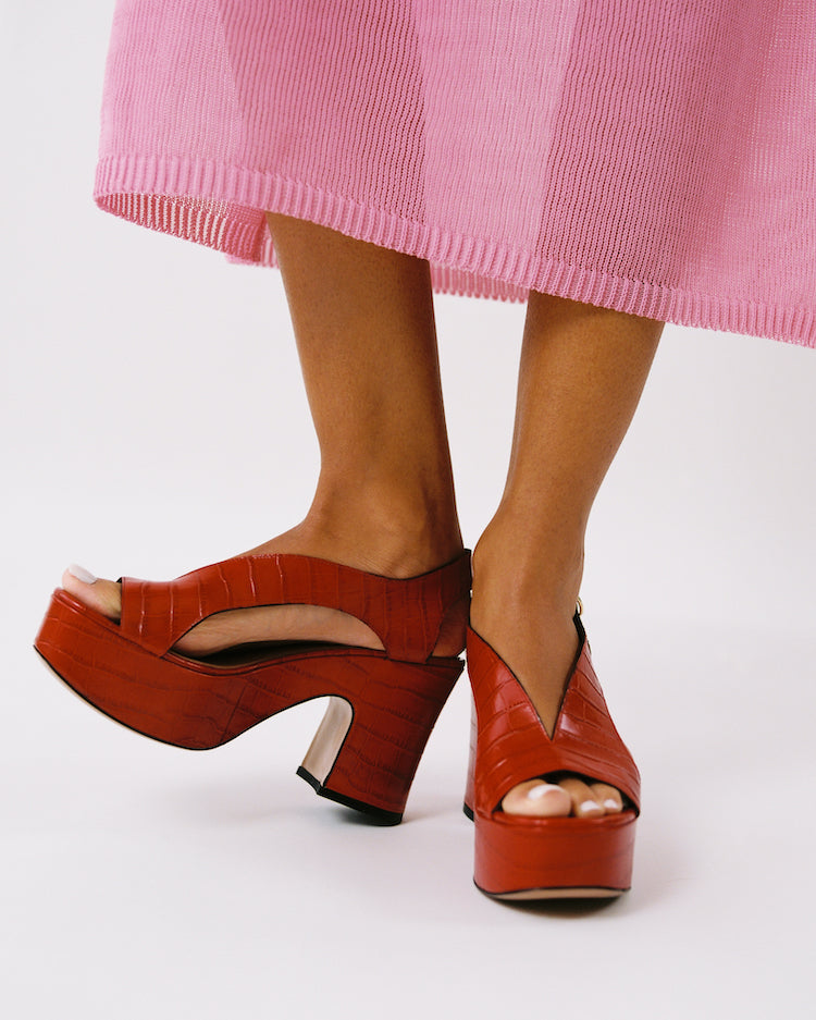 (NOMASEI)ᴿᴱᴰ : TAXI - Sandales - Rouge