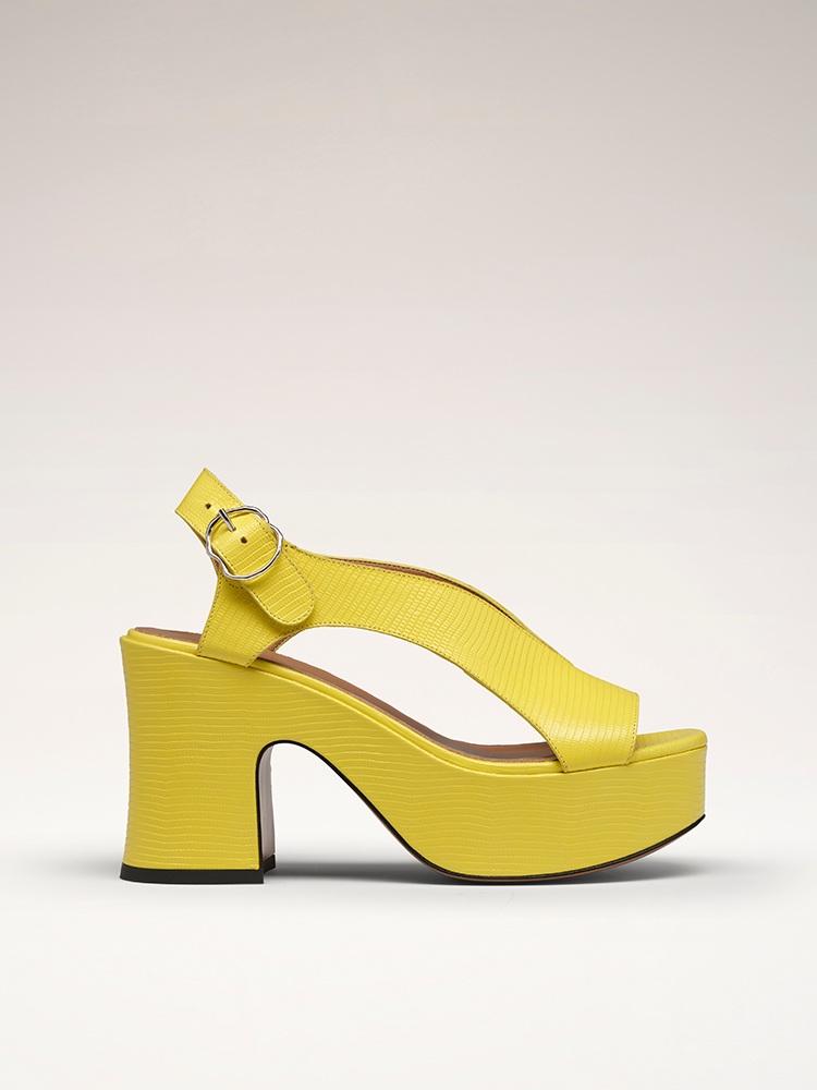 TAXI - Sandals - Embossed Yellow